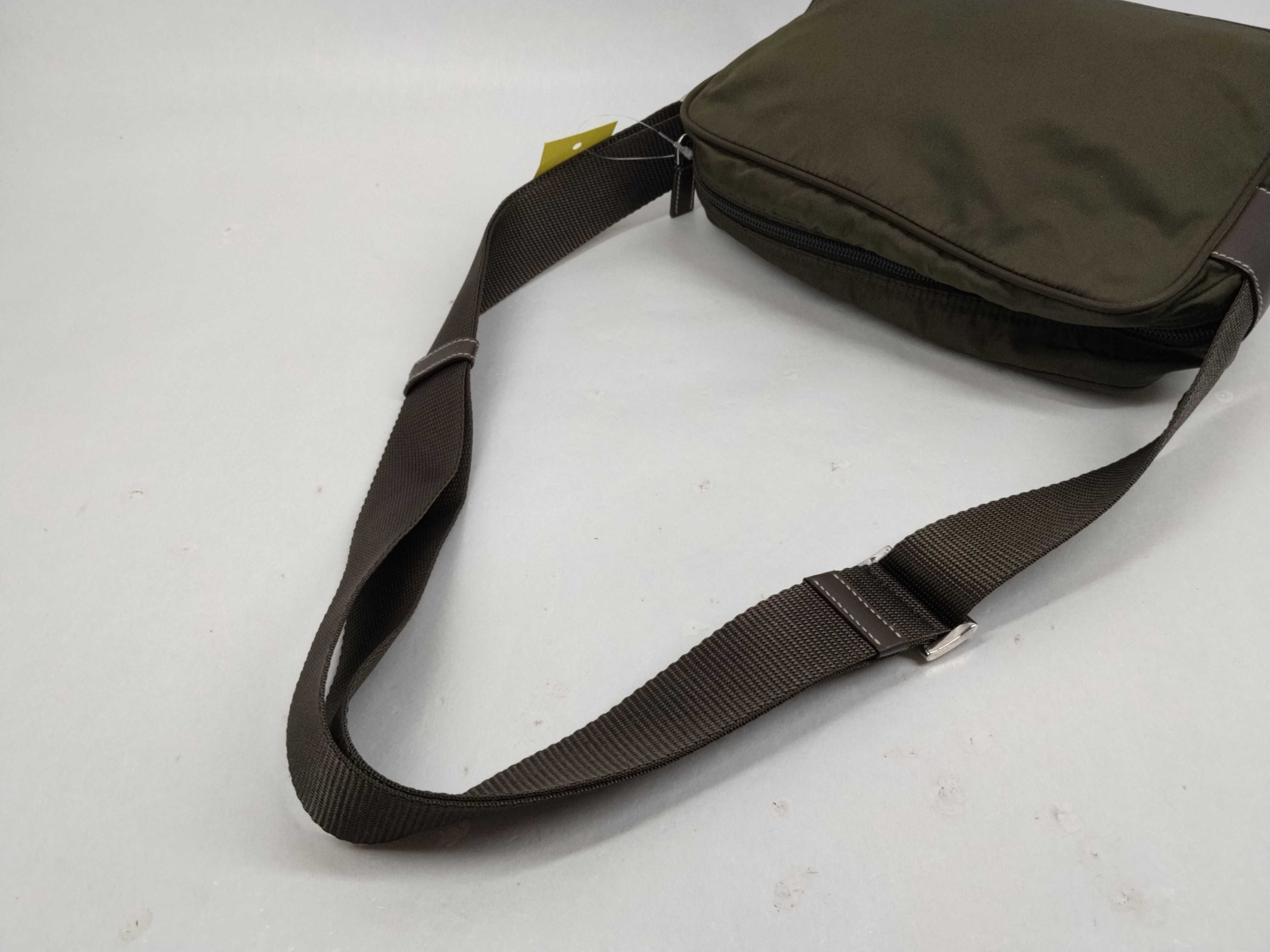 Nylon Shoulder Bag, Khaki — view 6