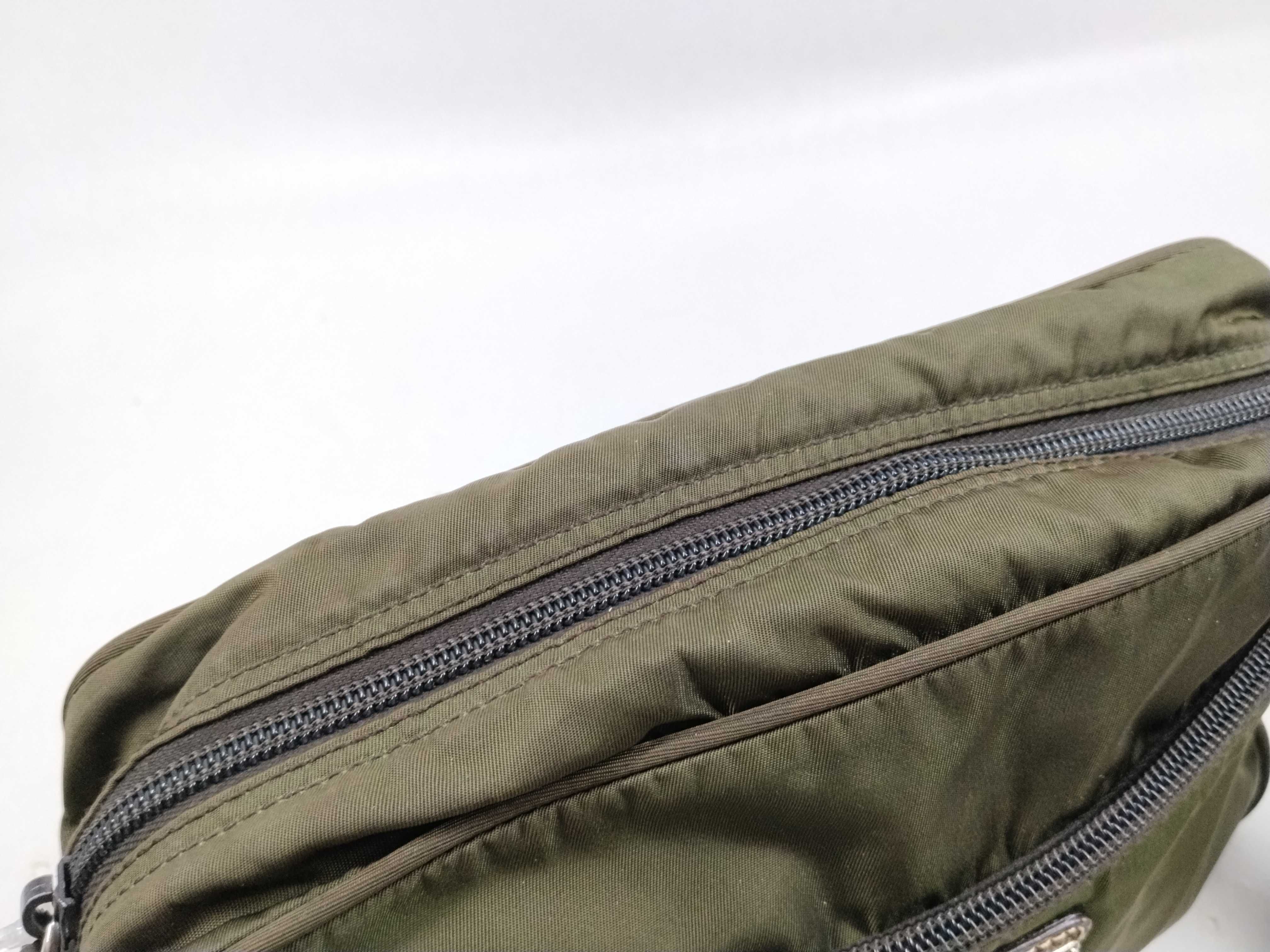 Nylon Shoulder Bag, Khaki — view 8