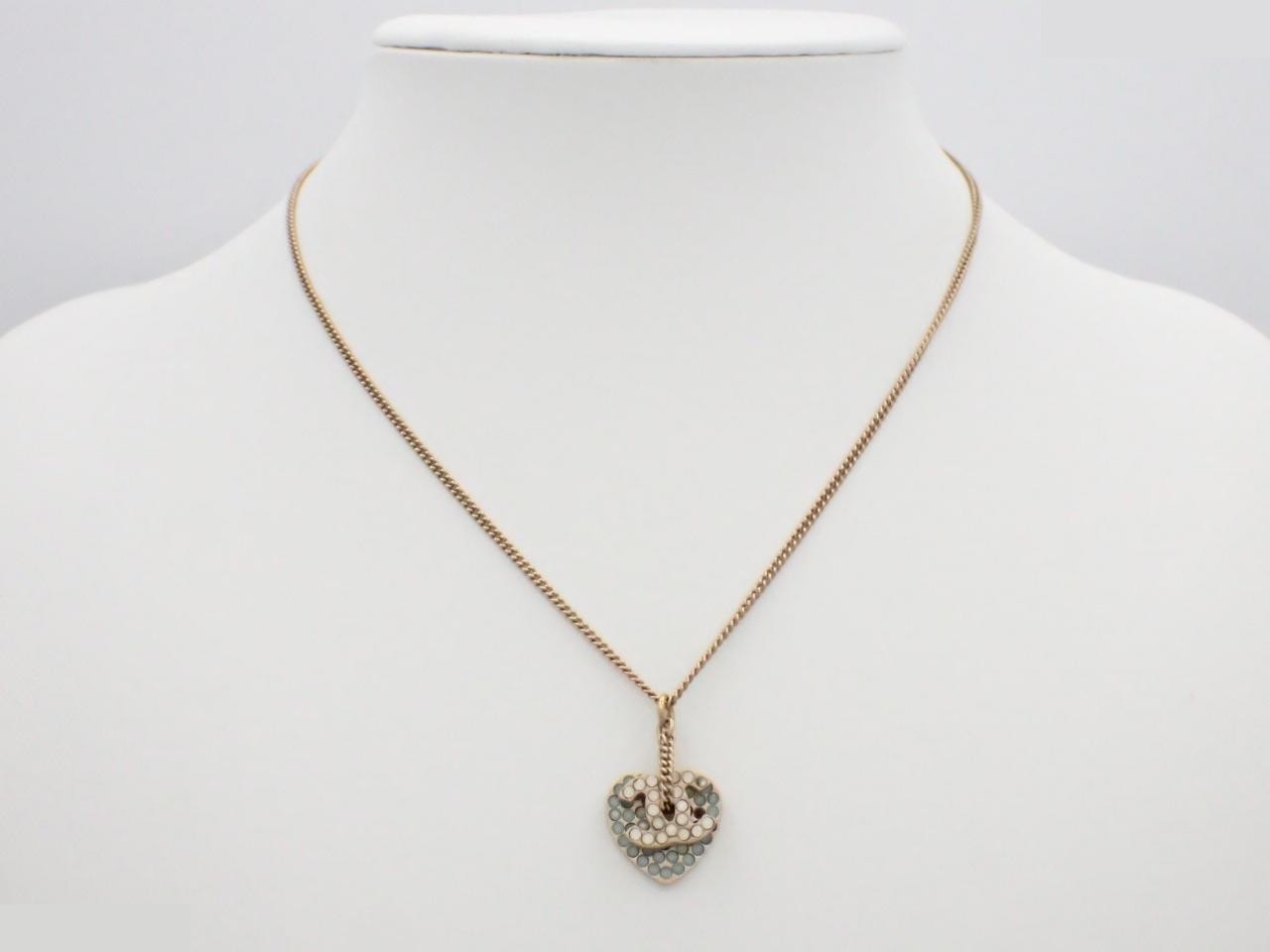 Necklace with Coco Mark/Heart design, chain approximately 44cm long. — view 3