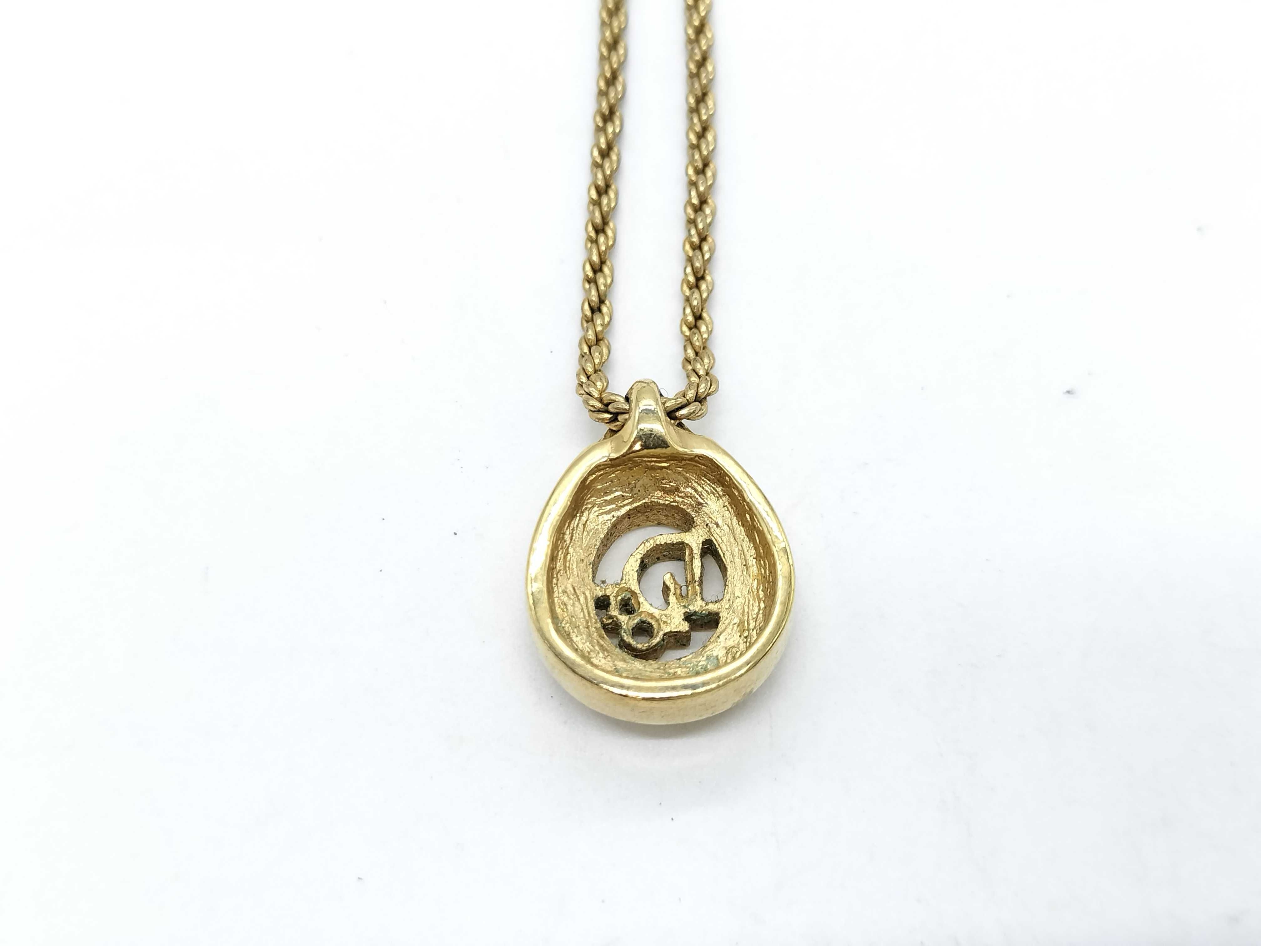 Vintage Necklace with Rhinestones and Logo — view 2