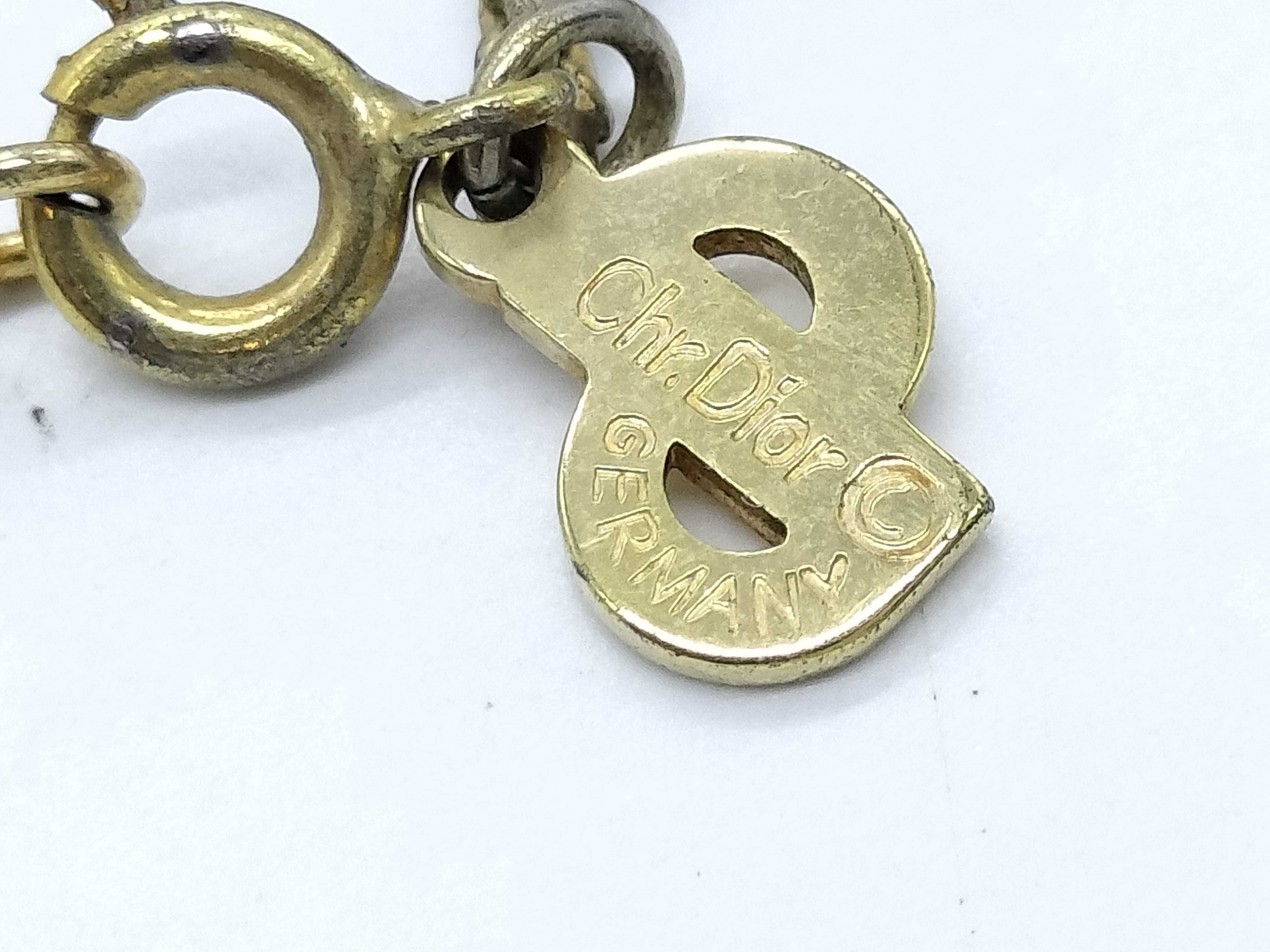 Vintage Necklace with Rhinestones and Logo — view 5