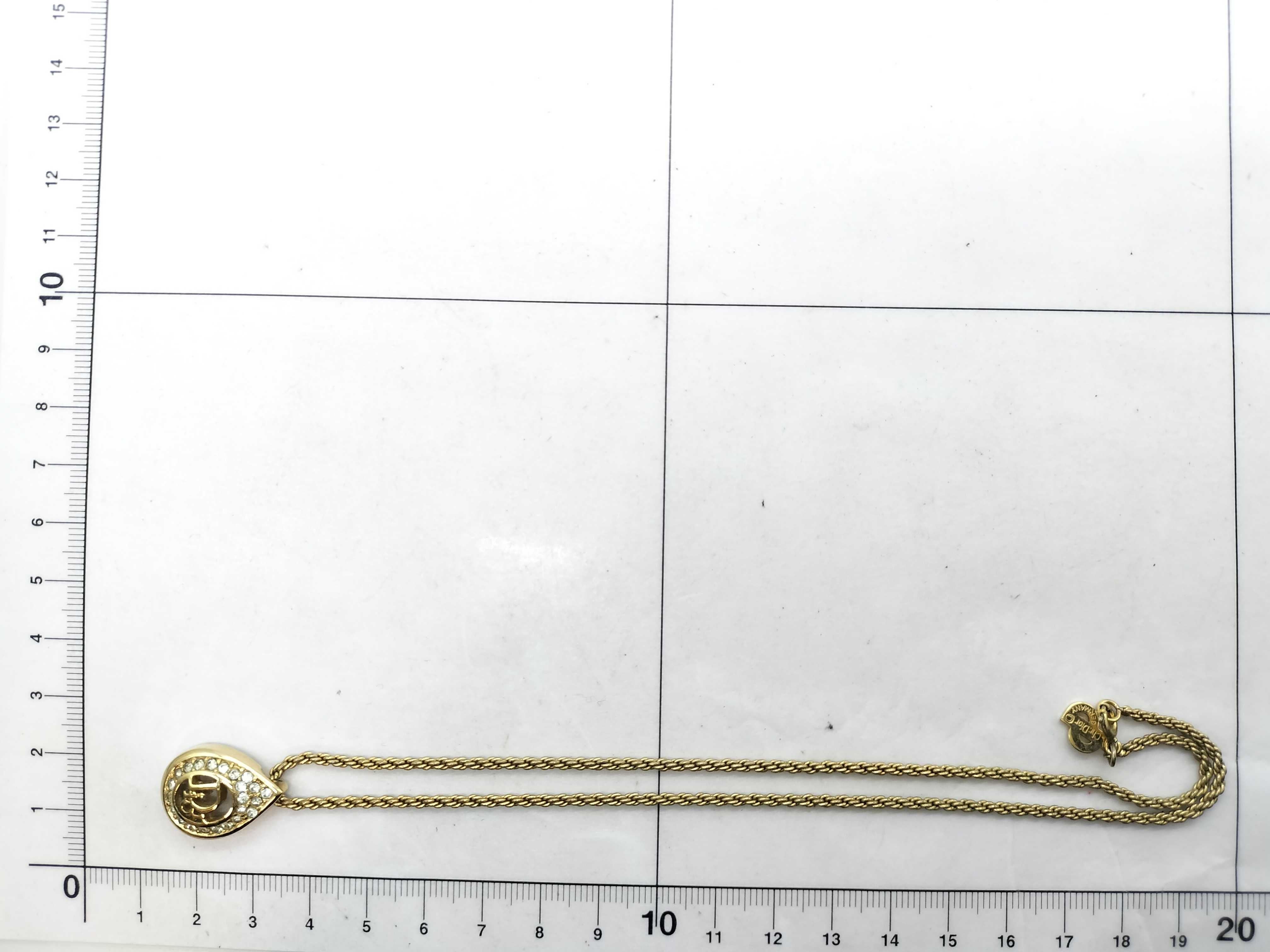 Vintage Necklace with Rhinestones and Logo — view 6