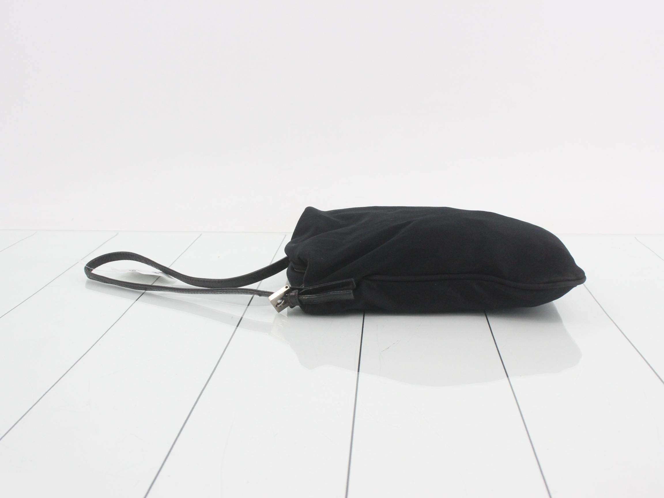 One-shoulder bag, black, satin — view 4