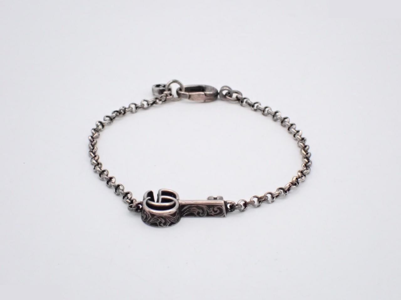 Marmont bracelet, arabesque pattern, 925 sterling silver, 7.3g