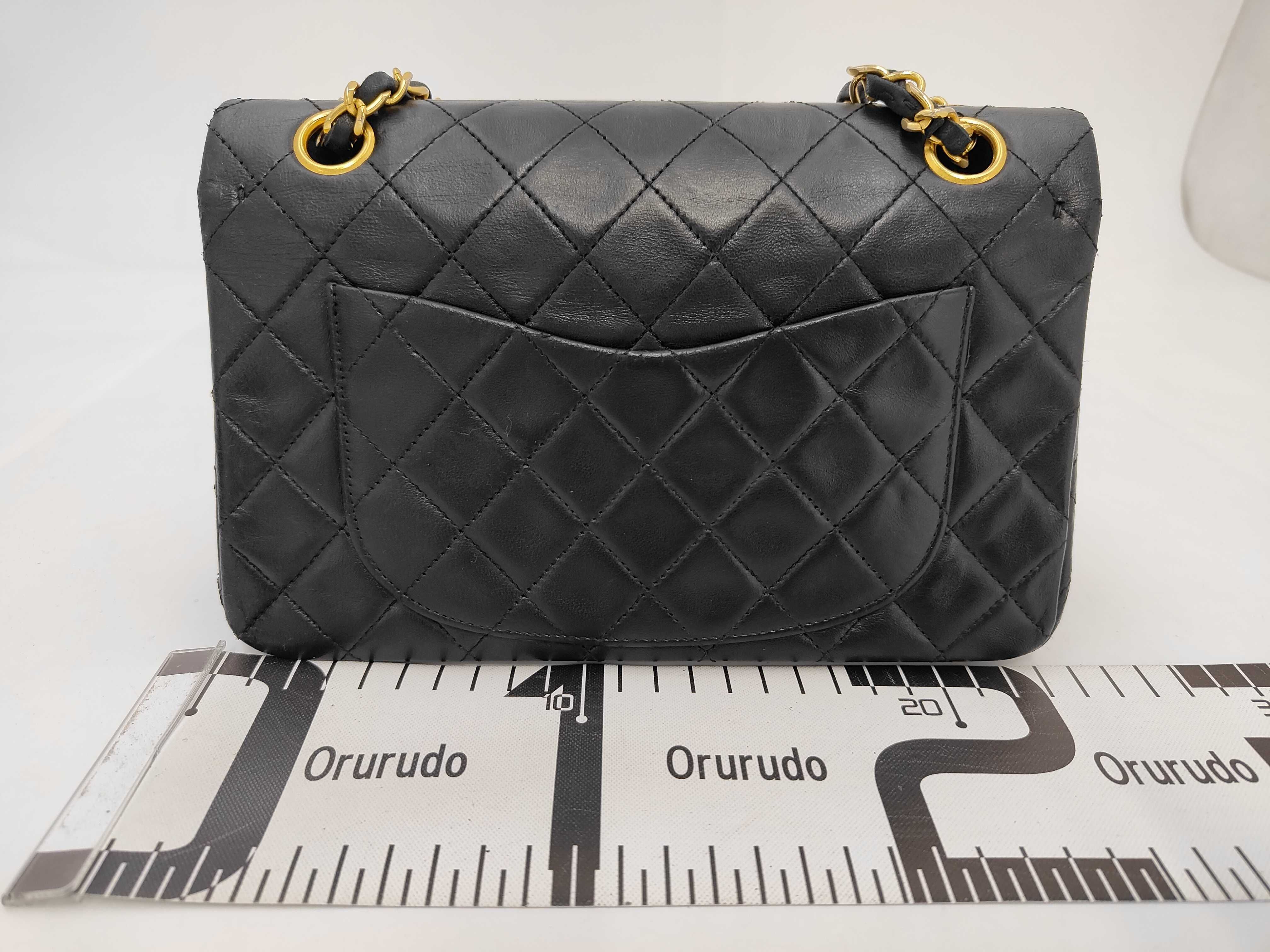 Lambskin Double Flap Chain Shoulder Bag (with seal) — view 2