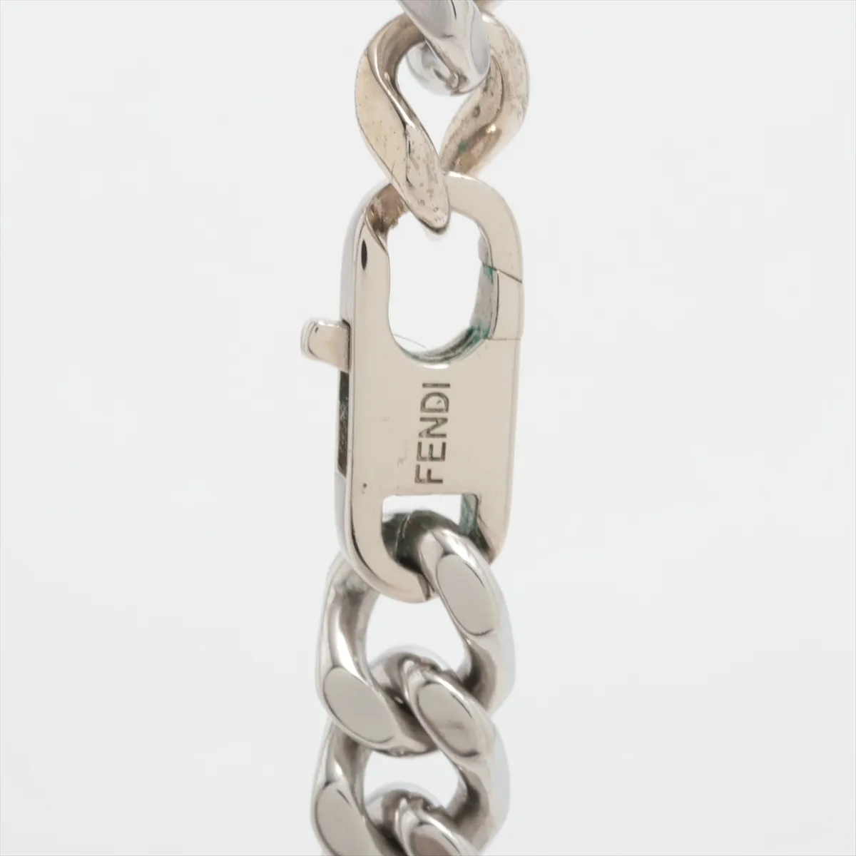 Baguette Necklace, Metal, Silver, — view 3