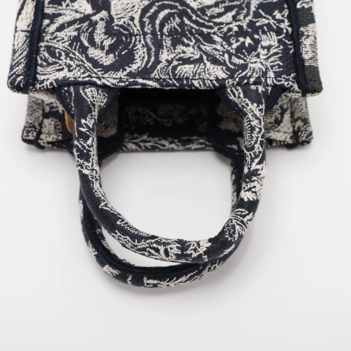 Canvas 2-Way Handbag, Navy — view 5