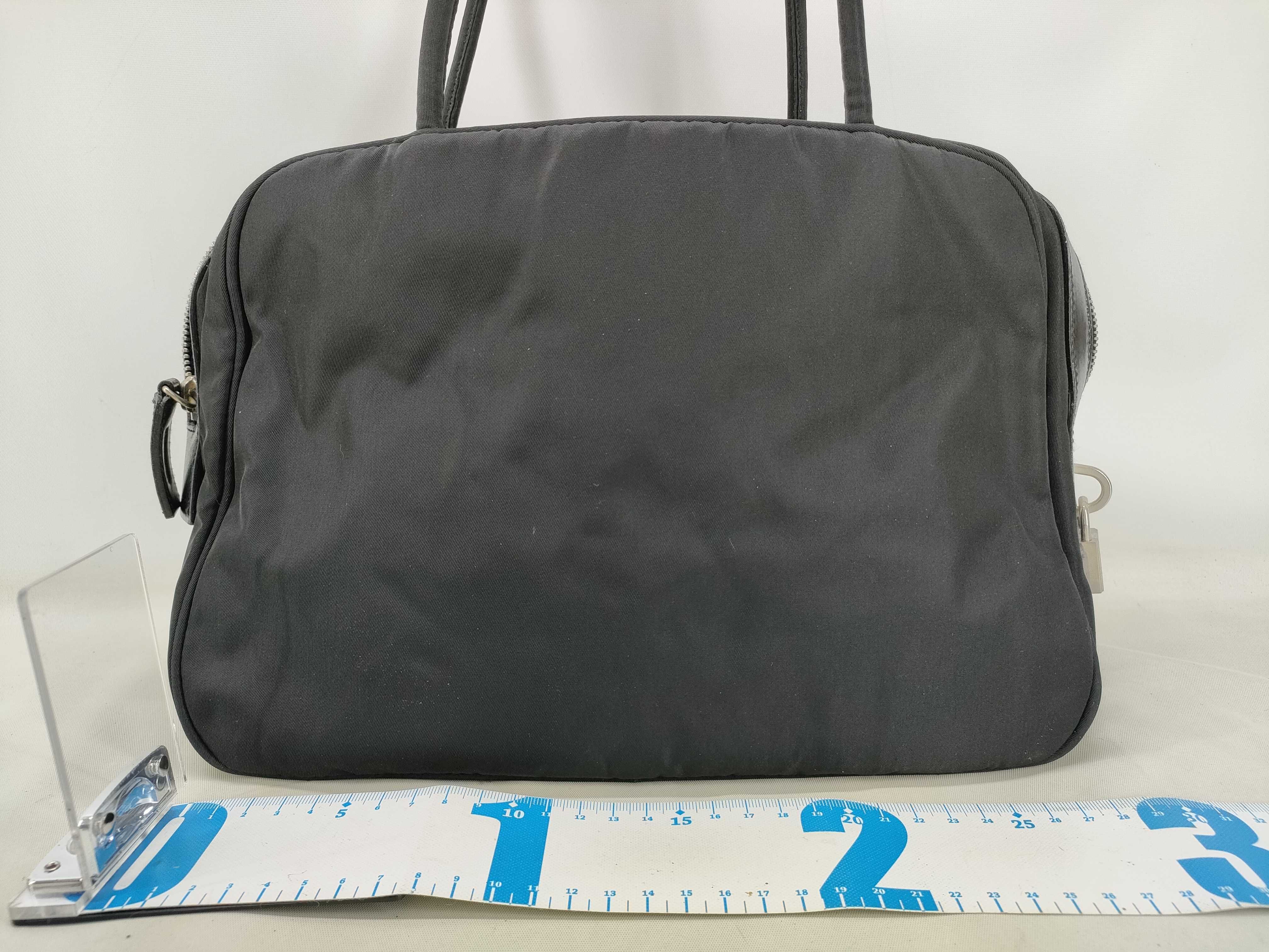 Nylon Bag, Prada Tessuto Handbag with Key, Black Handbag — view 2