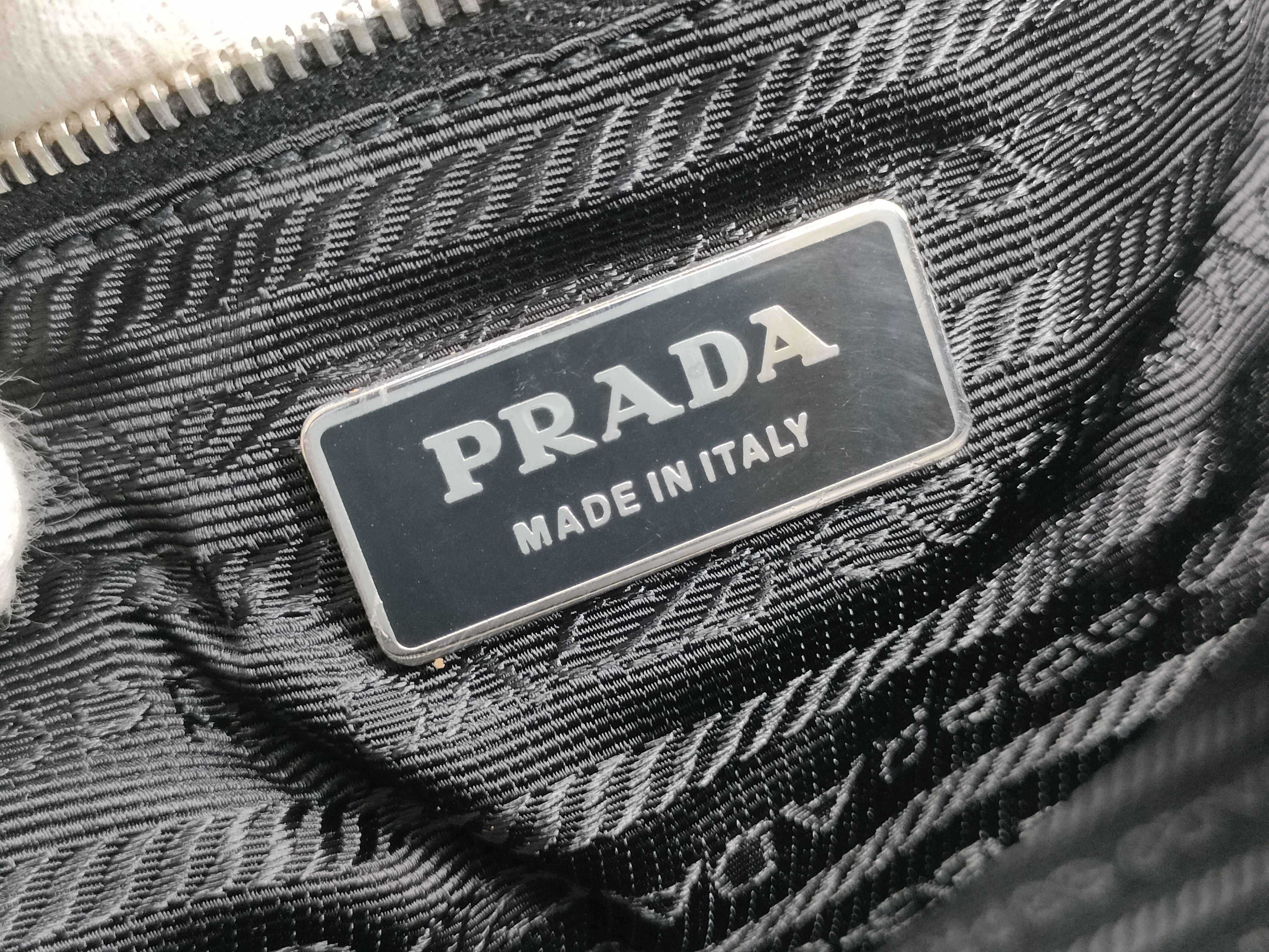 Nylon Bag, Prada Tessuto Handbag with Key, Black Handbag — view 11
