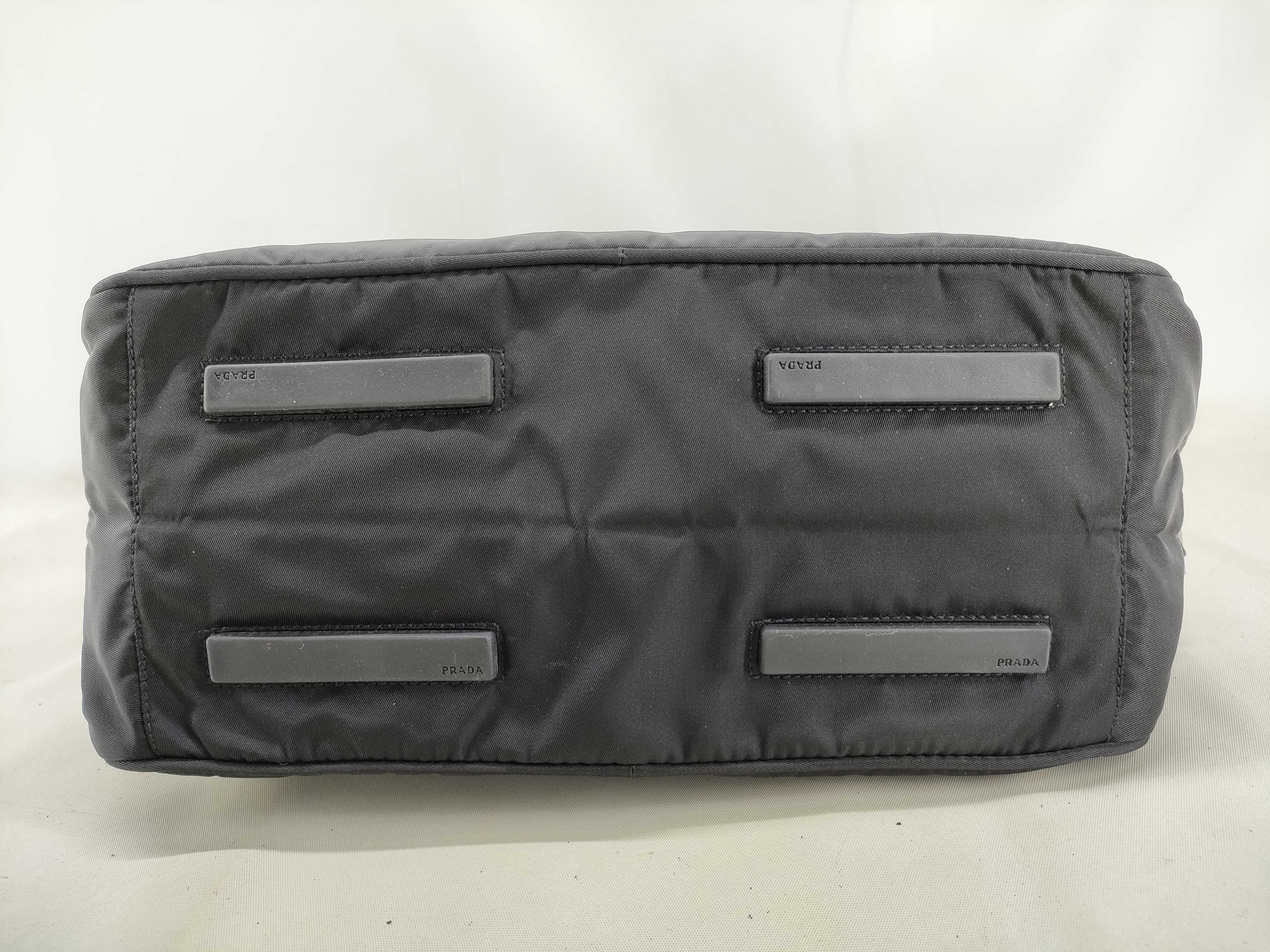 Nylon Bag, Prada Tessuto Handbag with Key, Black Handbag — view 3