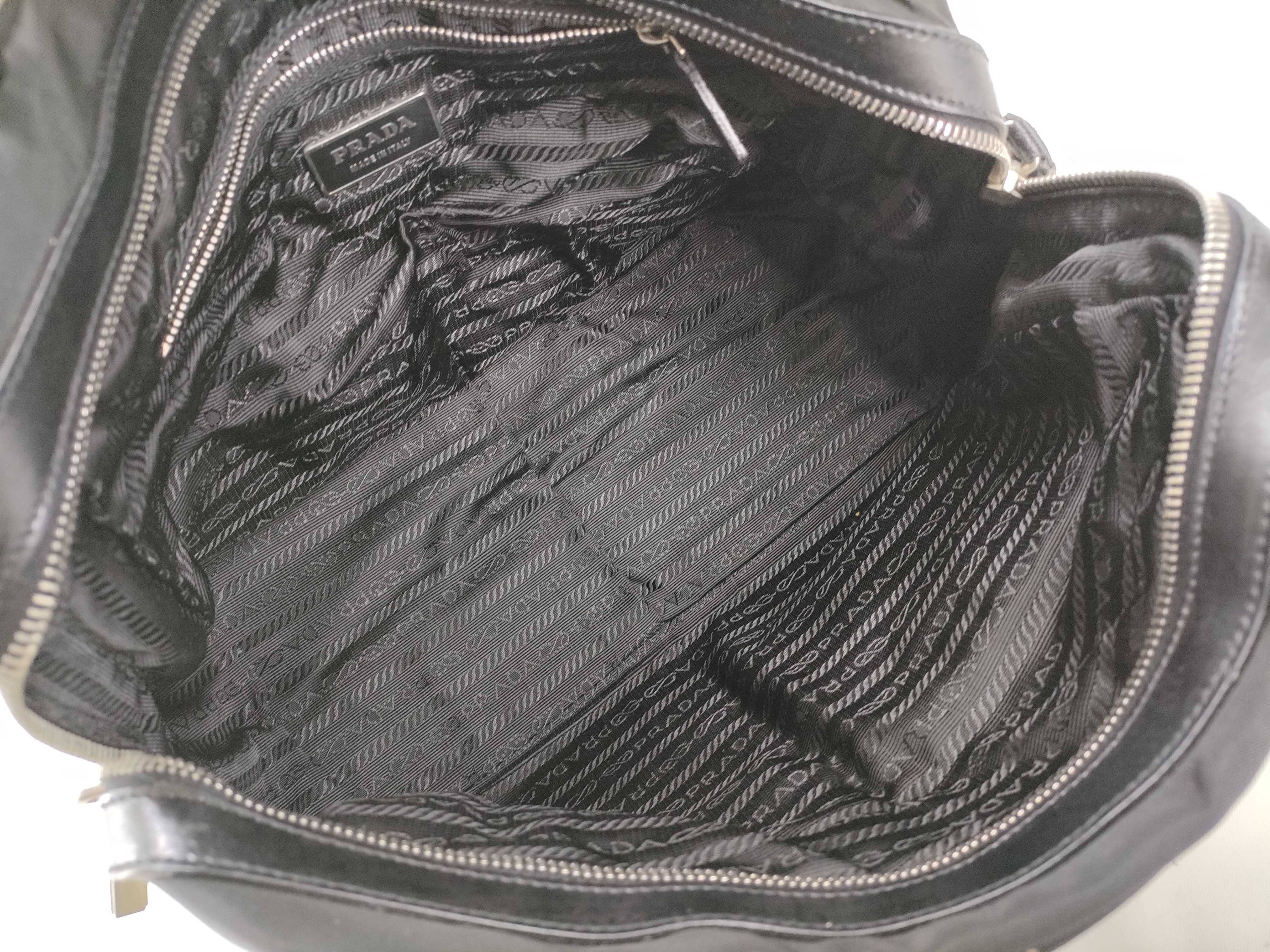 Nylon Bag, Prada Tessuto Handbag with Key, Black Handbag — view 8