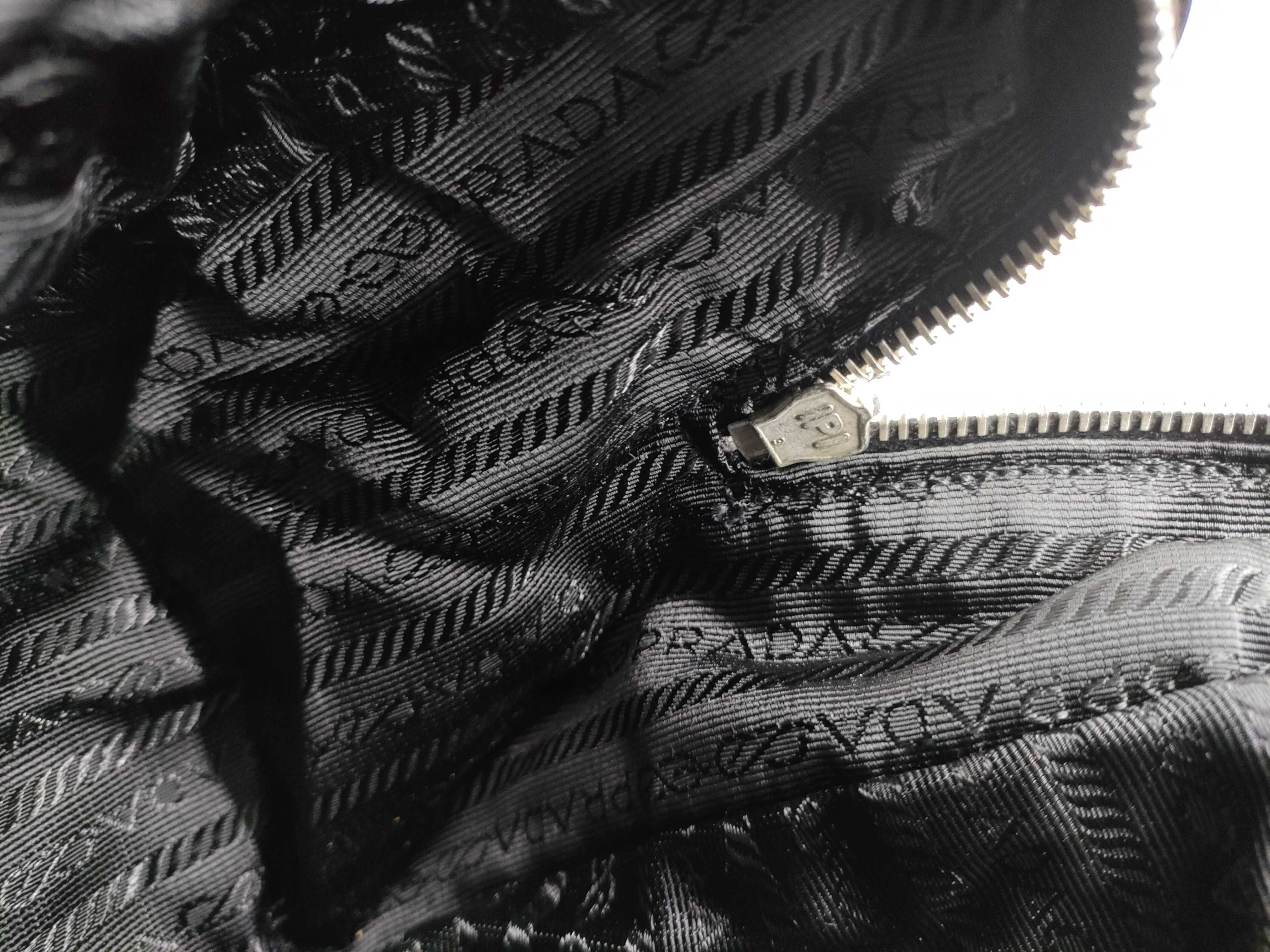 Nylon Bag, Prada Tessuto Handbag with Key, Black Handbag — view 9
