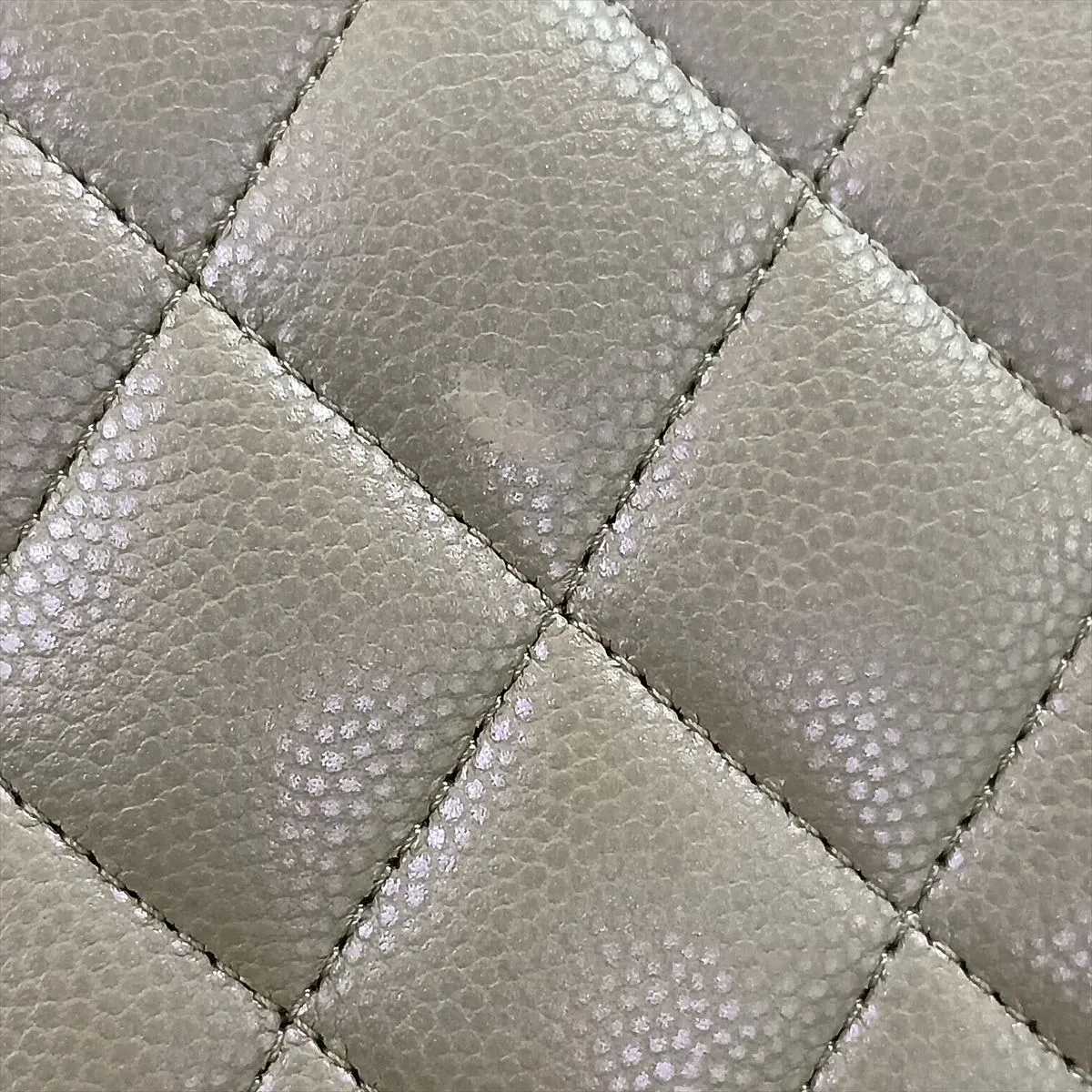 [Individually packaged] Chanel Matelassé 25 Caviar Skin Double Flap Double Chain Bag, Beige, Gold Hardware, 31223500, Serial Number 31-A01112 — view 11