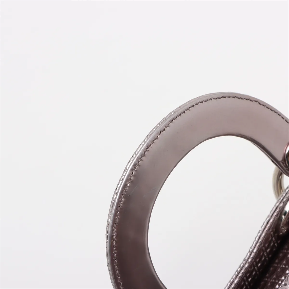 Micro Cannage Lady Dior Leather 2WAY Handbag Purple — view 14