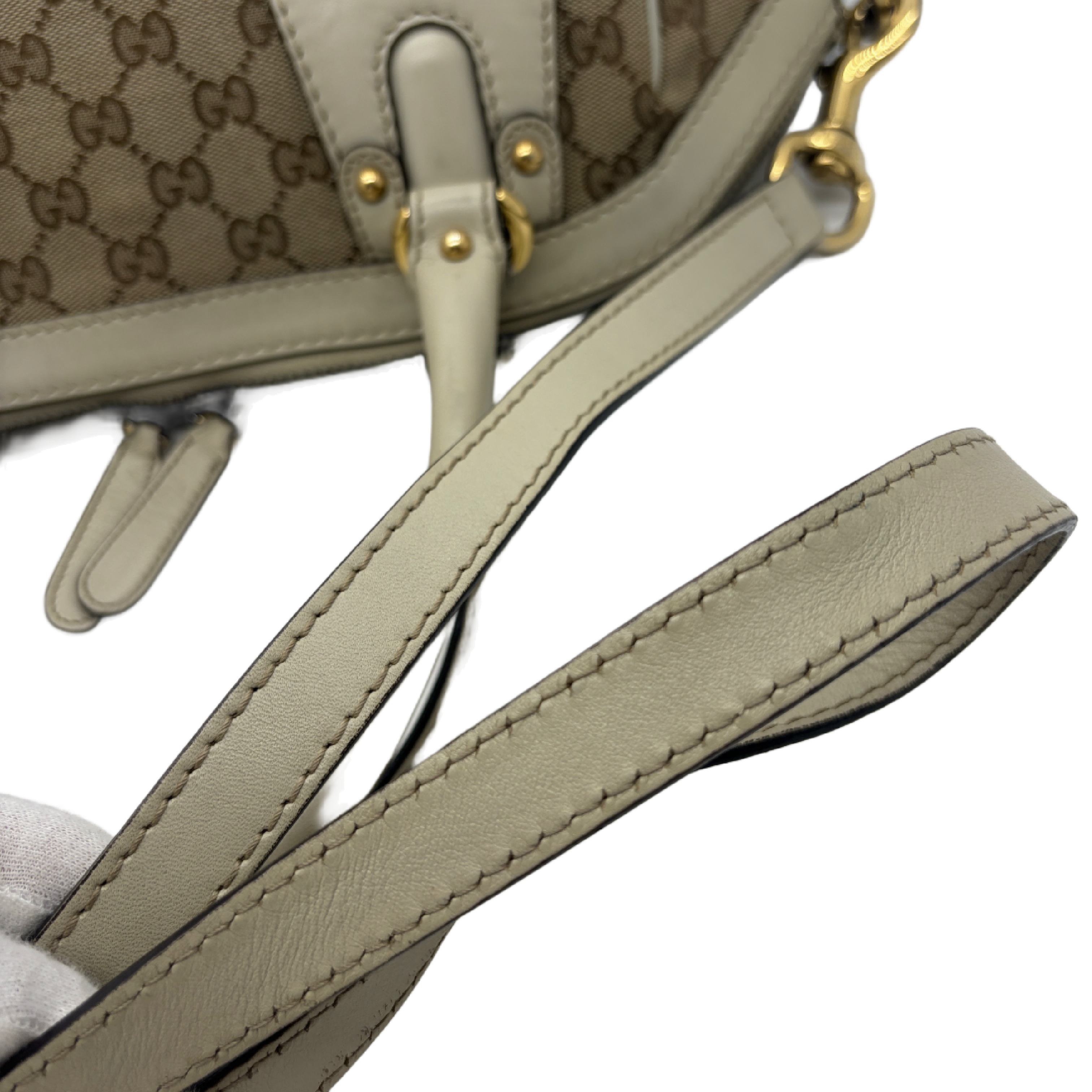 GG Canvas Leather Mini Boston Handbag Shoulder Bag — view 11