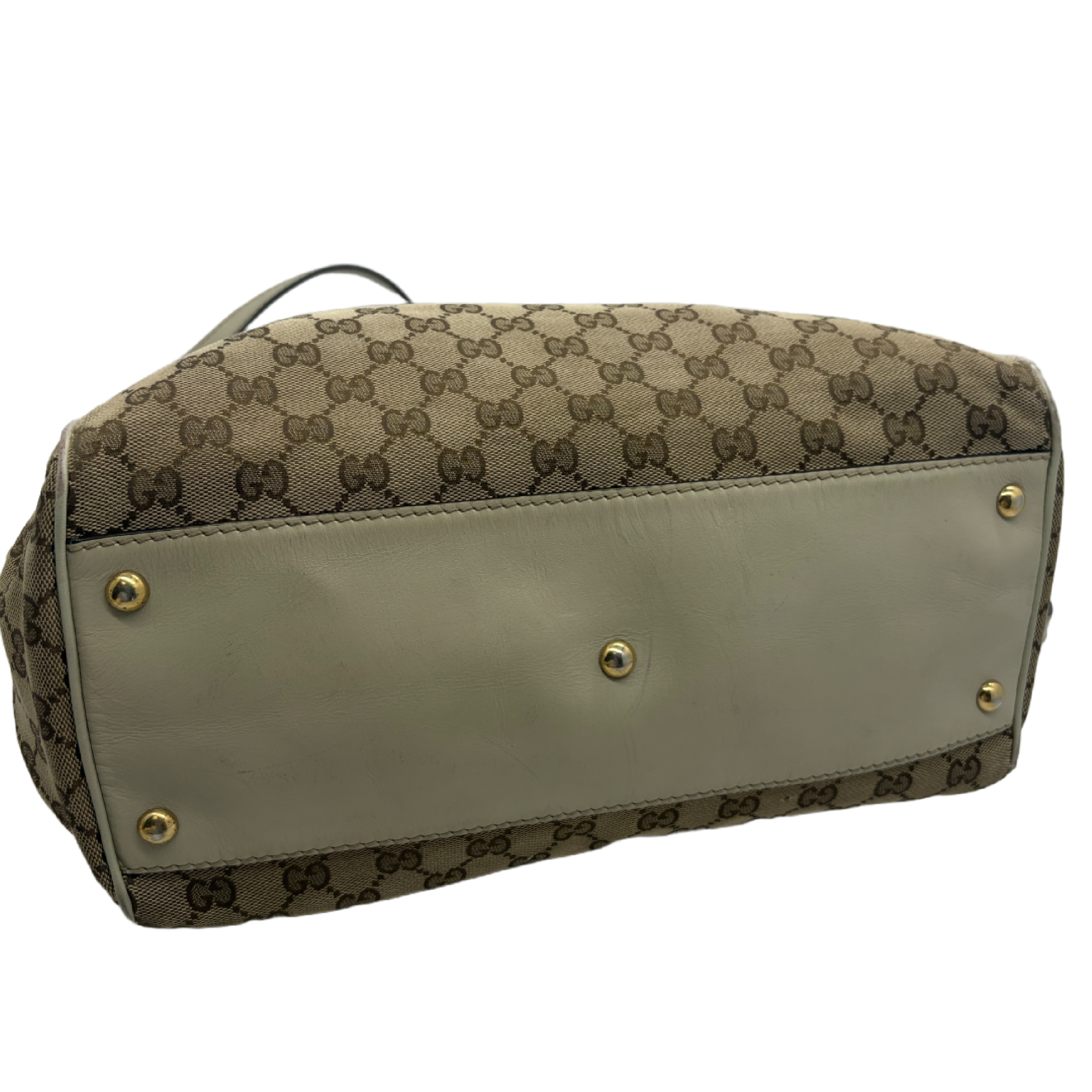 GG Canvas Leather Mini Boston Handbag Shoulder Bag — view 6