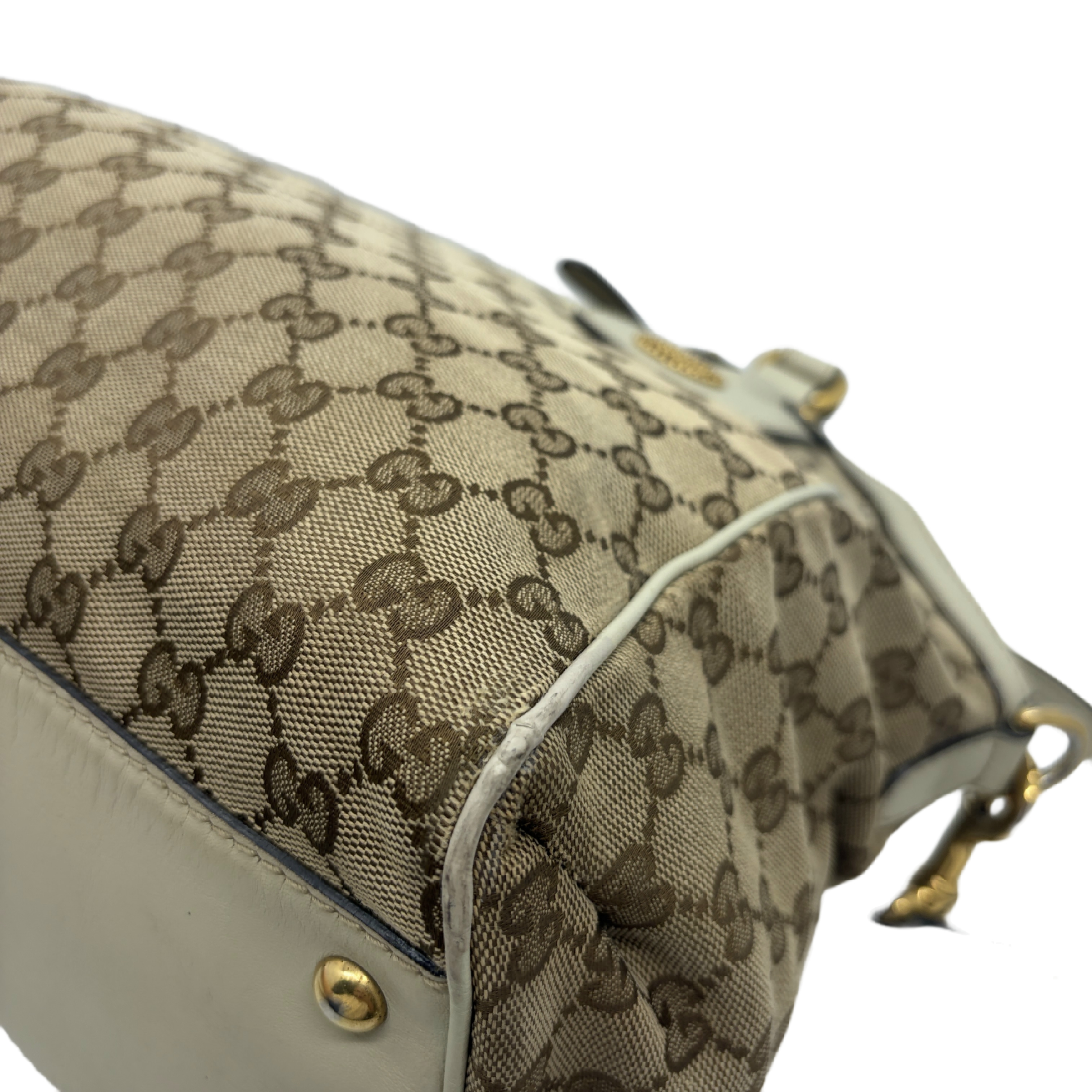 GG Canvas Leather Mini Boston Handbag Shoulder Bag — view 7