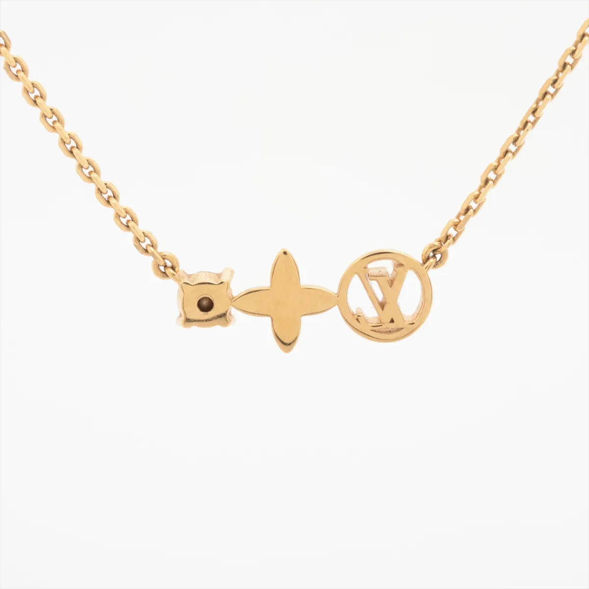 M00368 Collier Petit Louis LE1215 Necklace GP x Rhinestone Gold — view 2