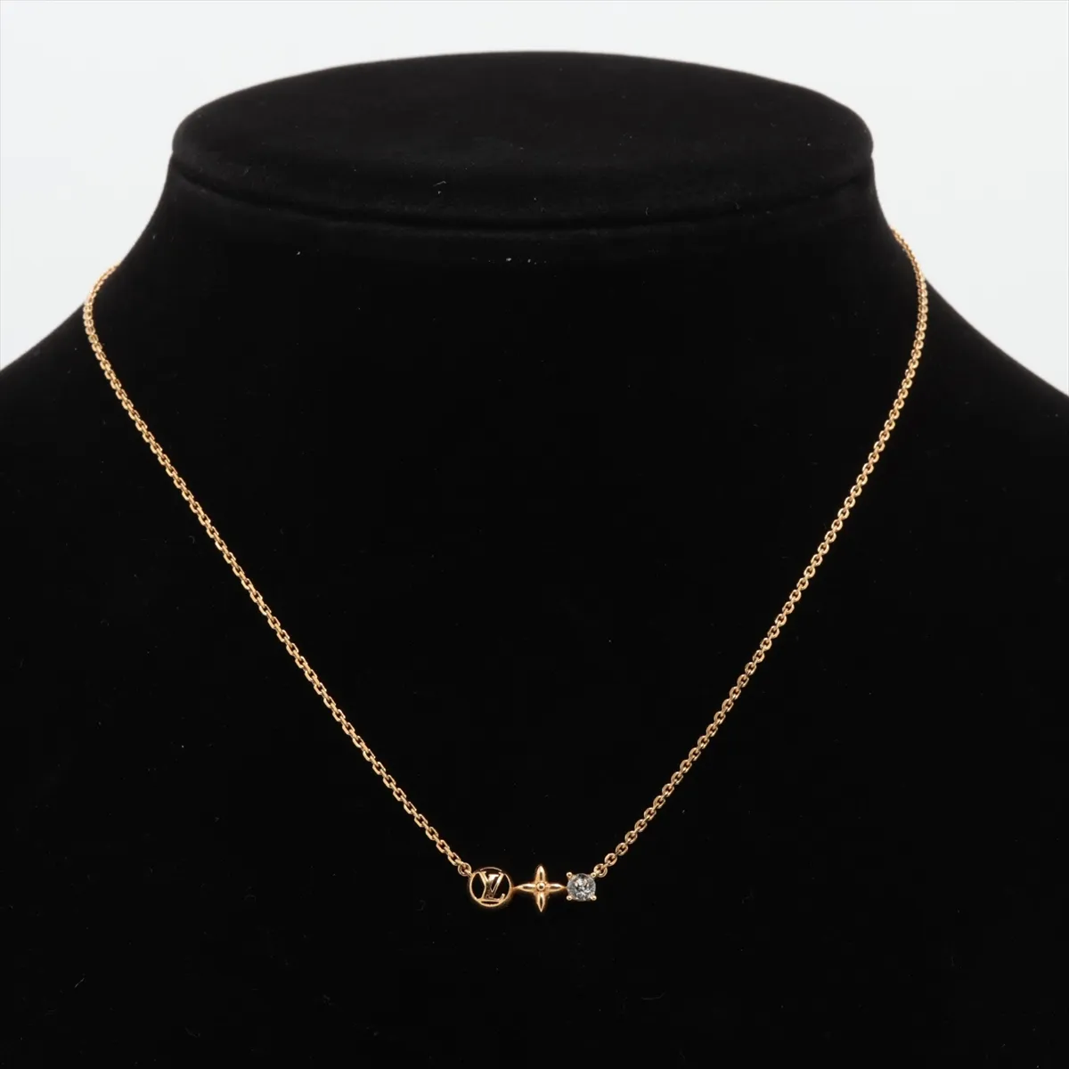 M00368 Collier Petit Louis LE1215 Necklace GP x Rhinestone Gold — view 5