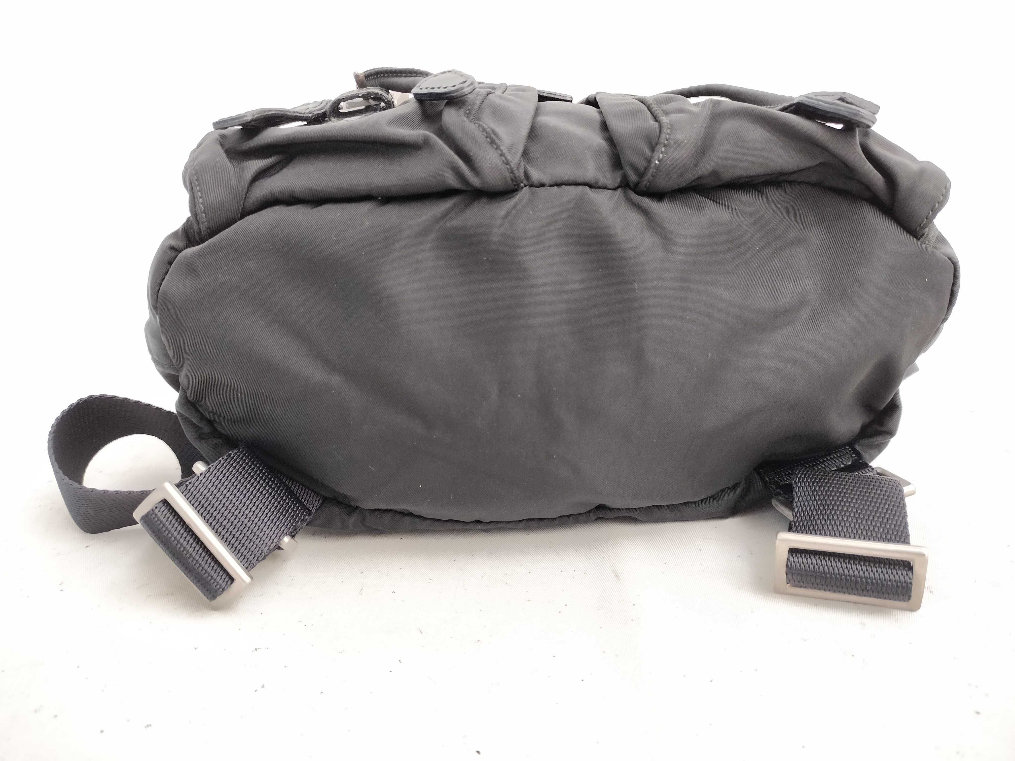 Nylon Prada Rucksack Backpack Triangle Logo Black Rucksack — view 8