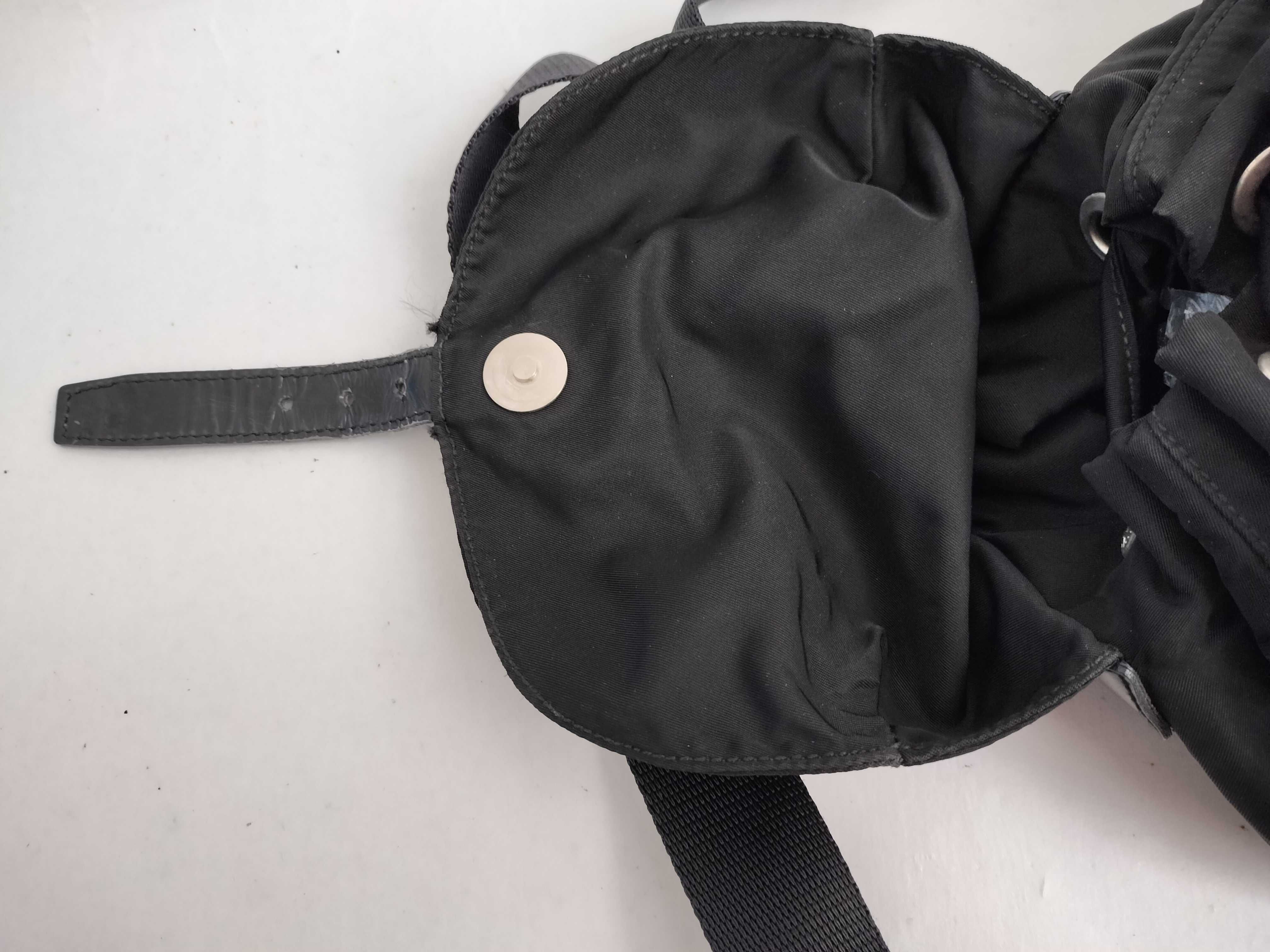 Nylon Prada Rucksack Backpack Triangle Logo Black Rucksack — view 9