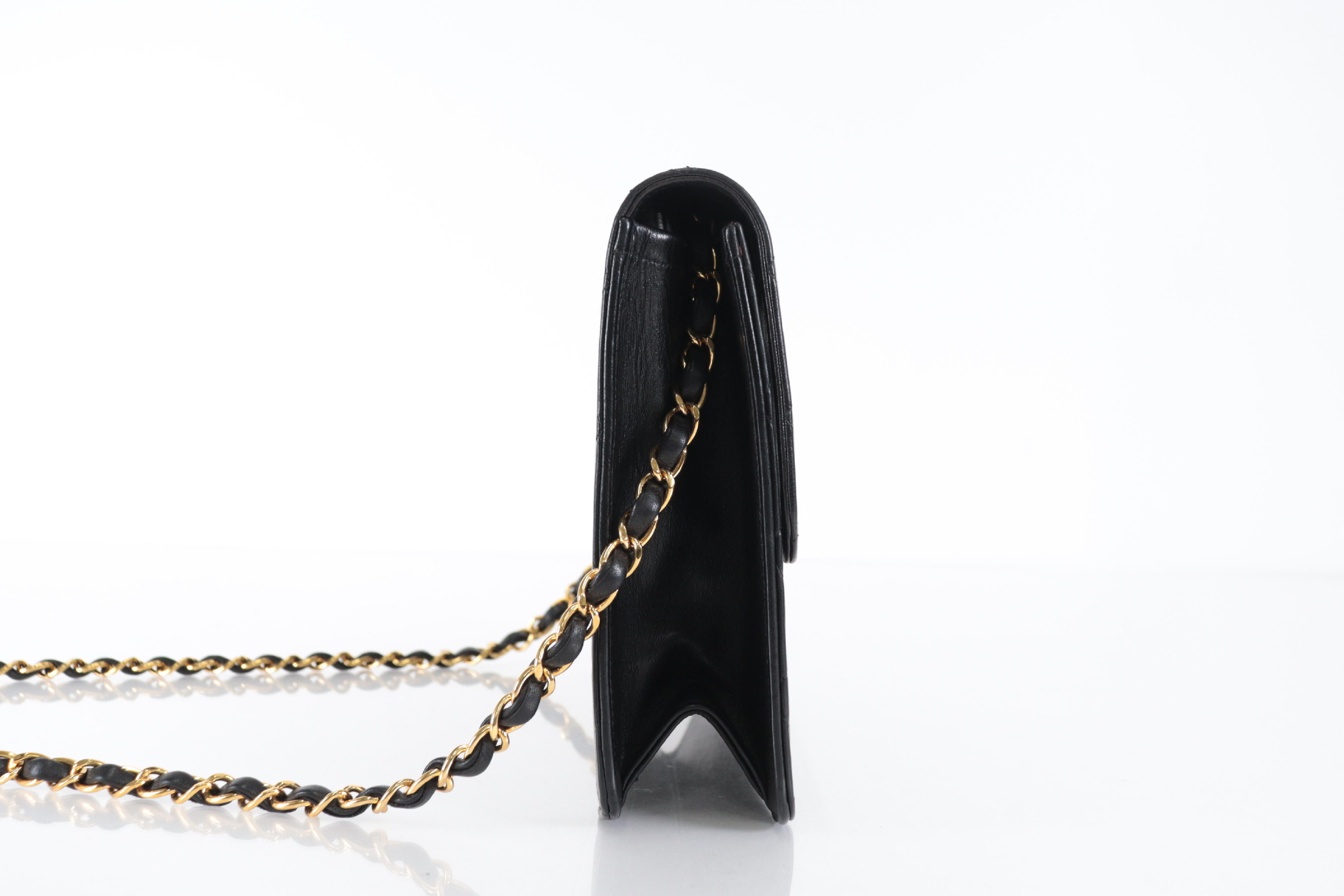 Push-Lock Lambskin Chain Shoulder Bag (Series 5) — view 4