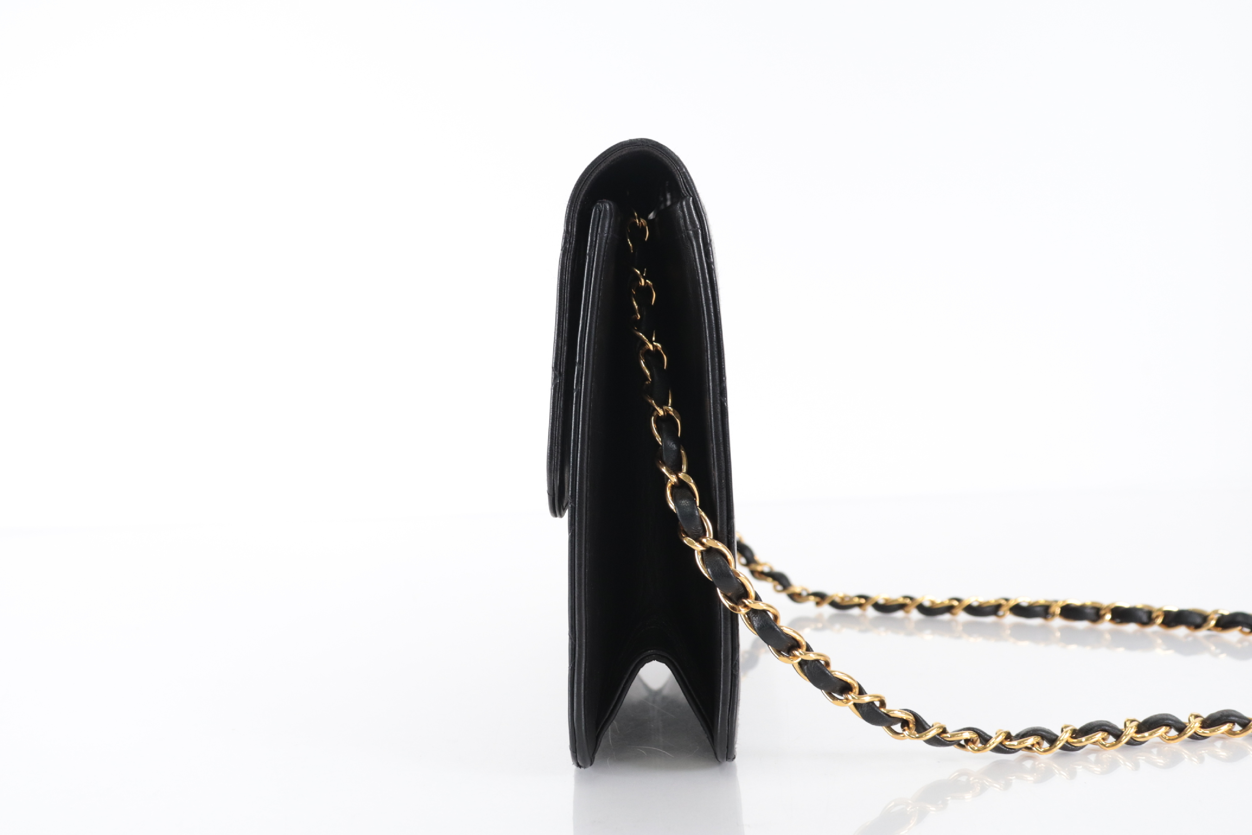Push-Lock Lambskin Chain Shoulder Bag (Series 5) — view 5