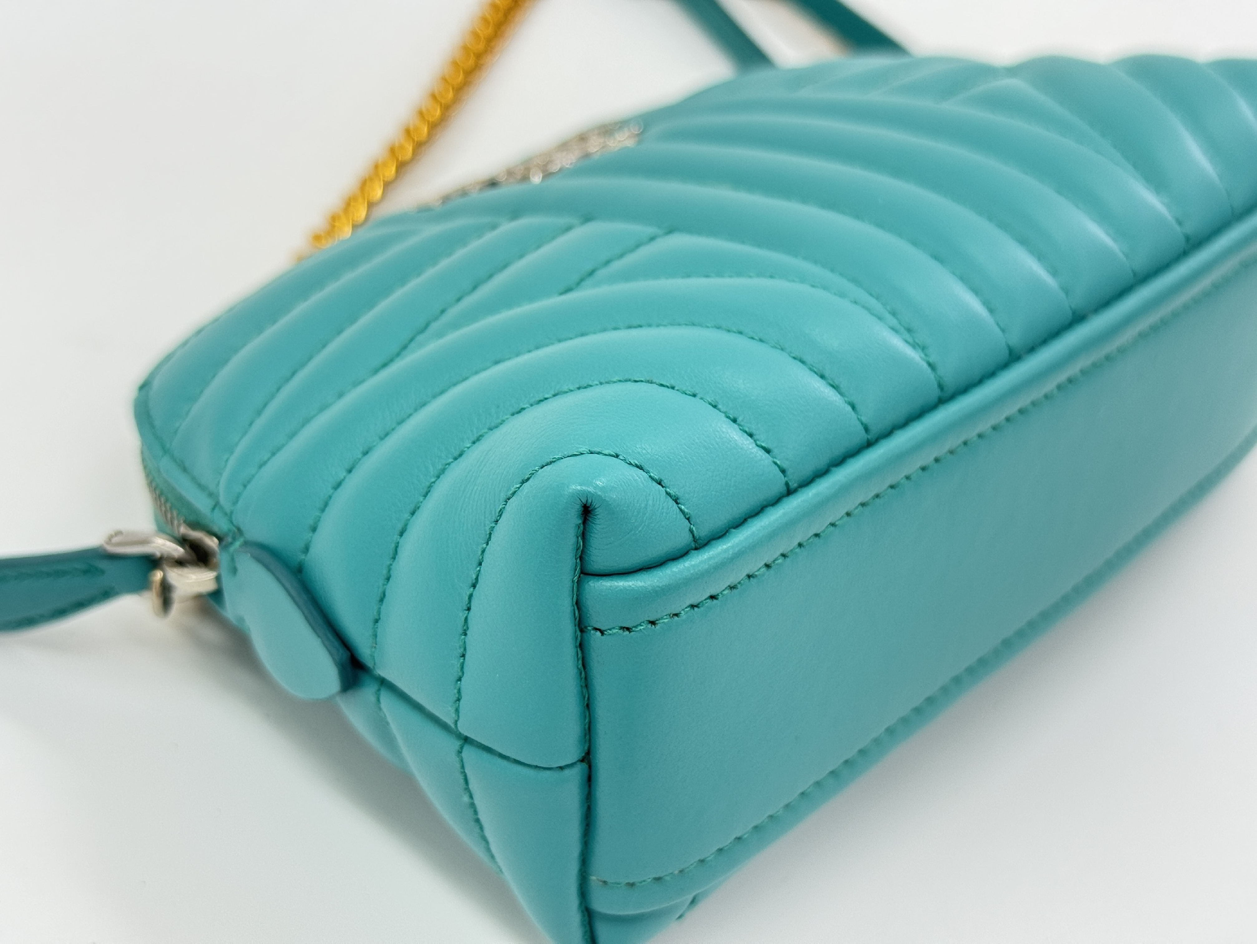quilted mini leather shoulder pouch 1NE010 (with box) — view 6