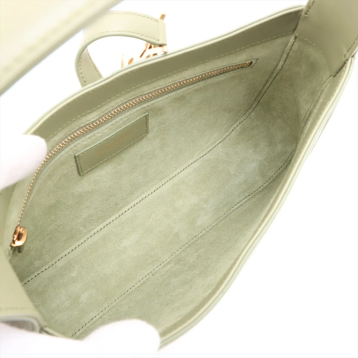 Le Saint Cassette Leather Shoulder Bag Green 657228 — view 6