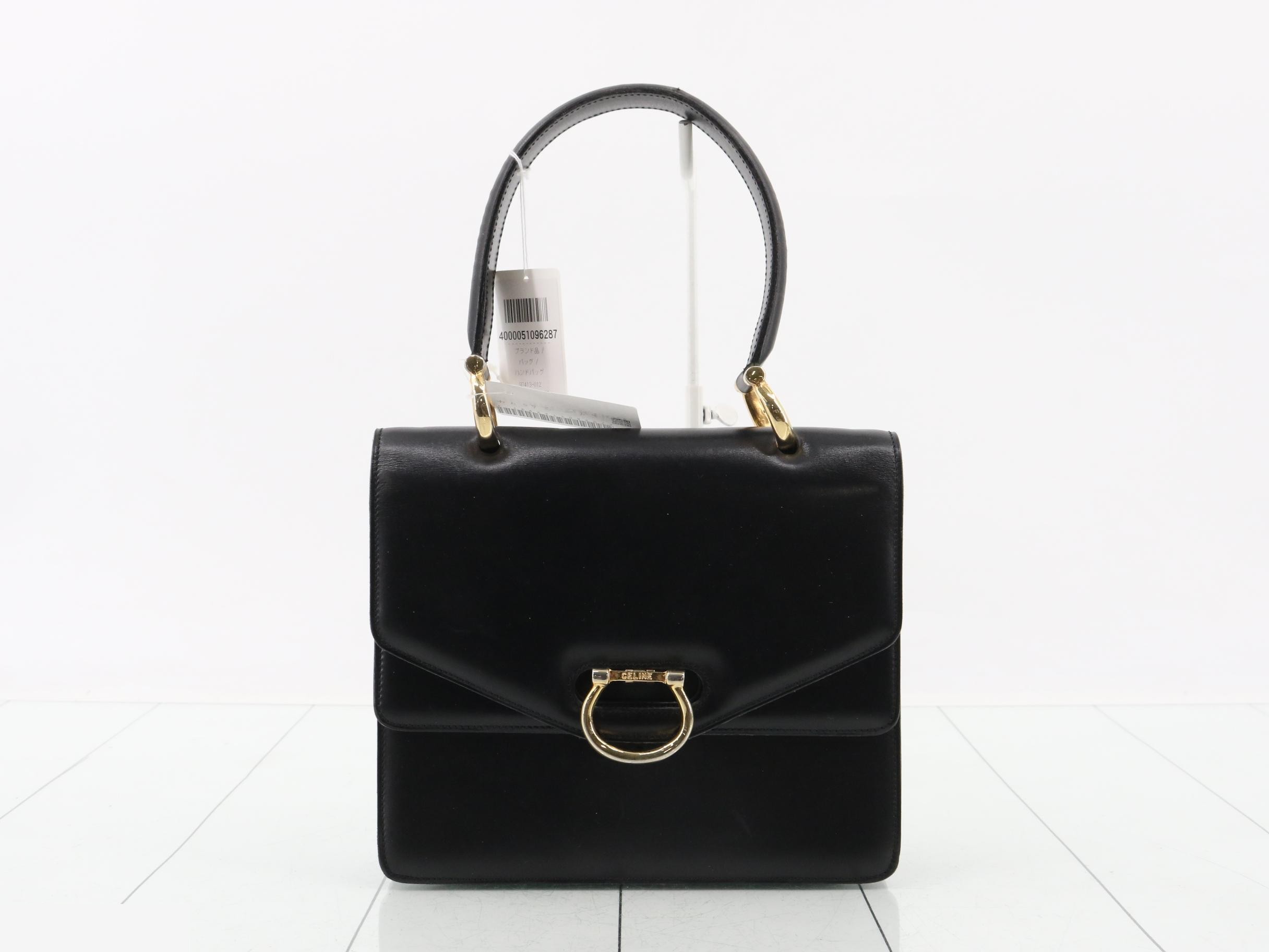 Leather, Gancini hardware, double flap handbag