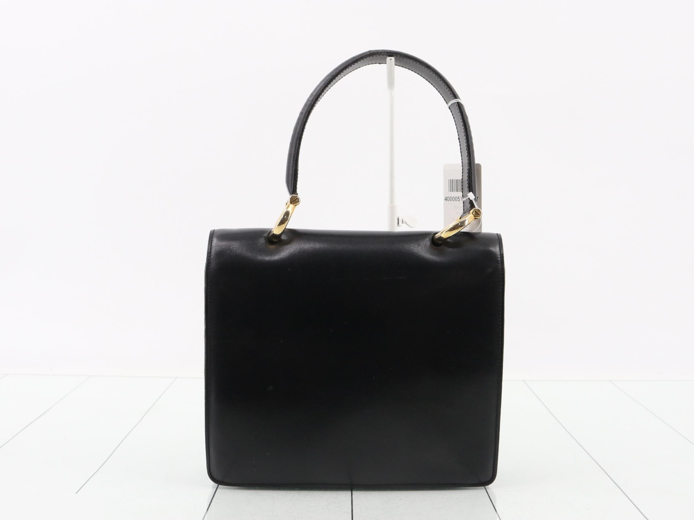 Leather, Gancini hardware, double flap handbag — view 2