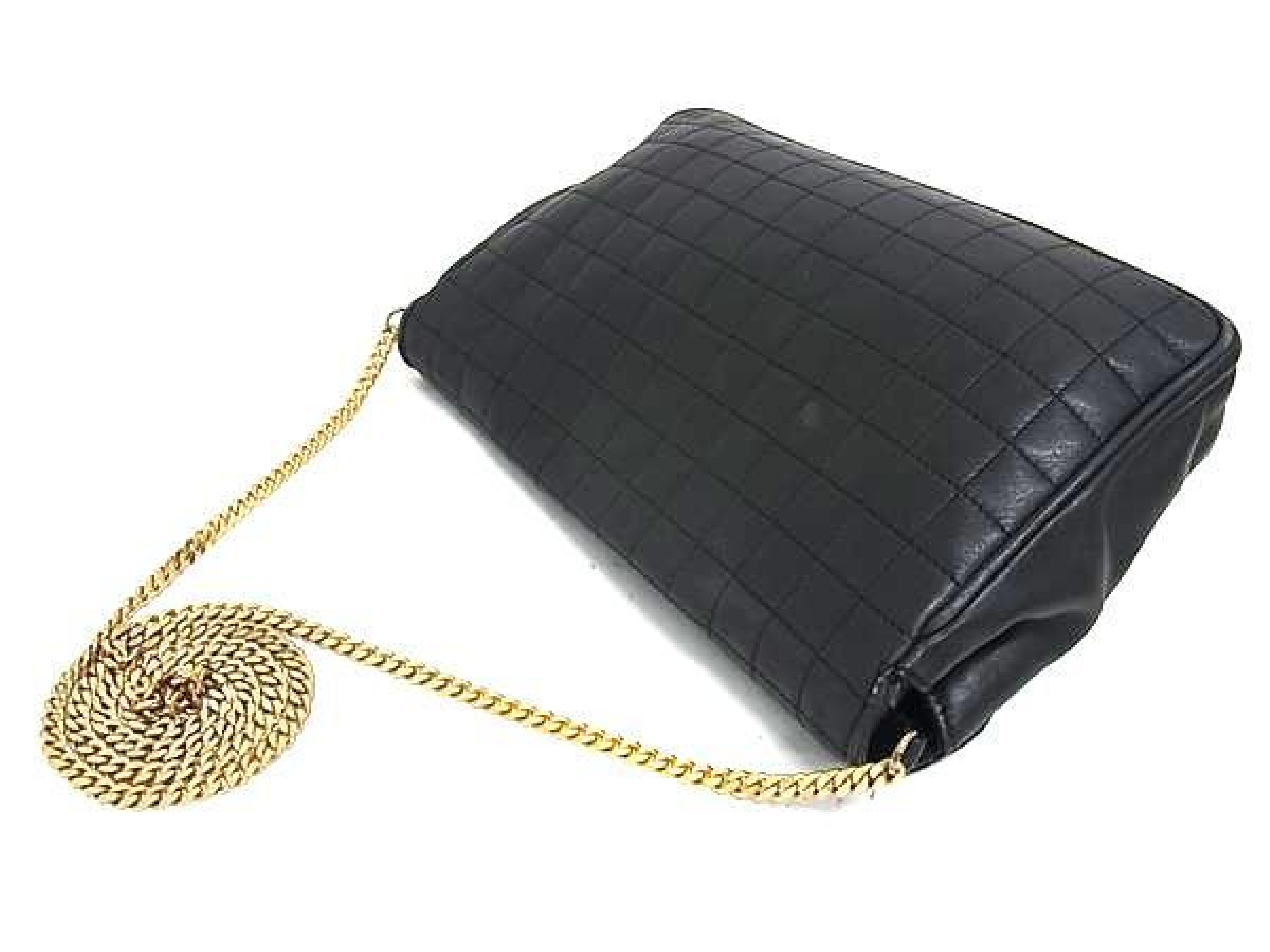 Vintage Macadam Leather Chain Shoulder Bag Crossbody Bag for Women, Black (FZ5851) — view 3