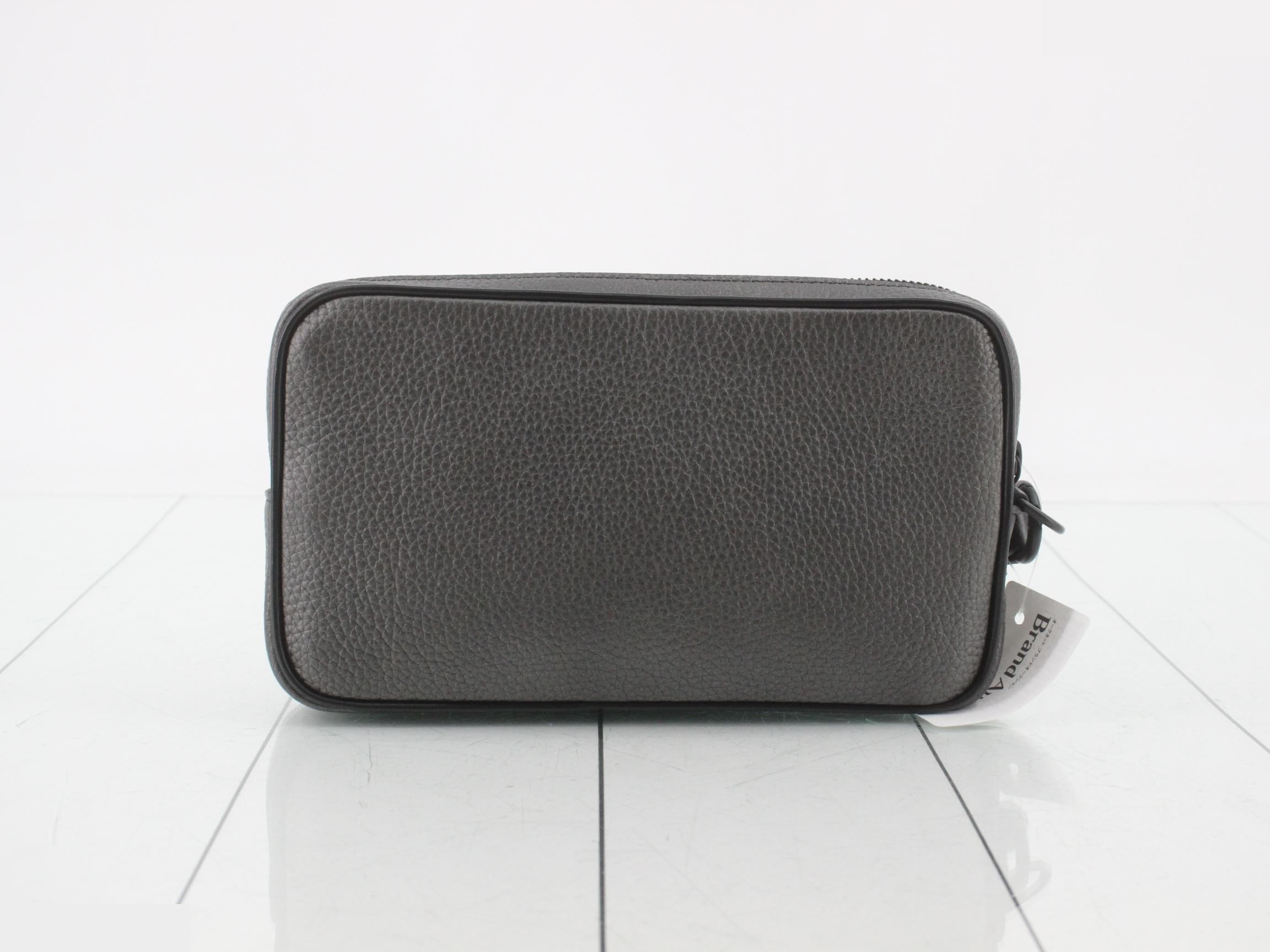 Alpha clutch bag, unused, stored item, metallic gray. — view 2