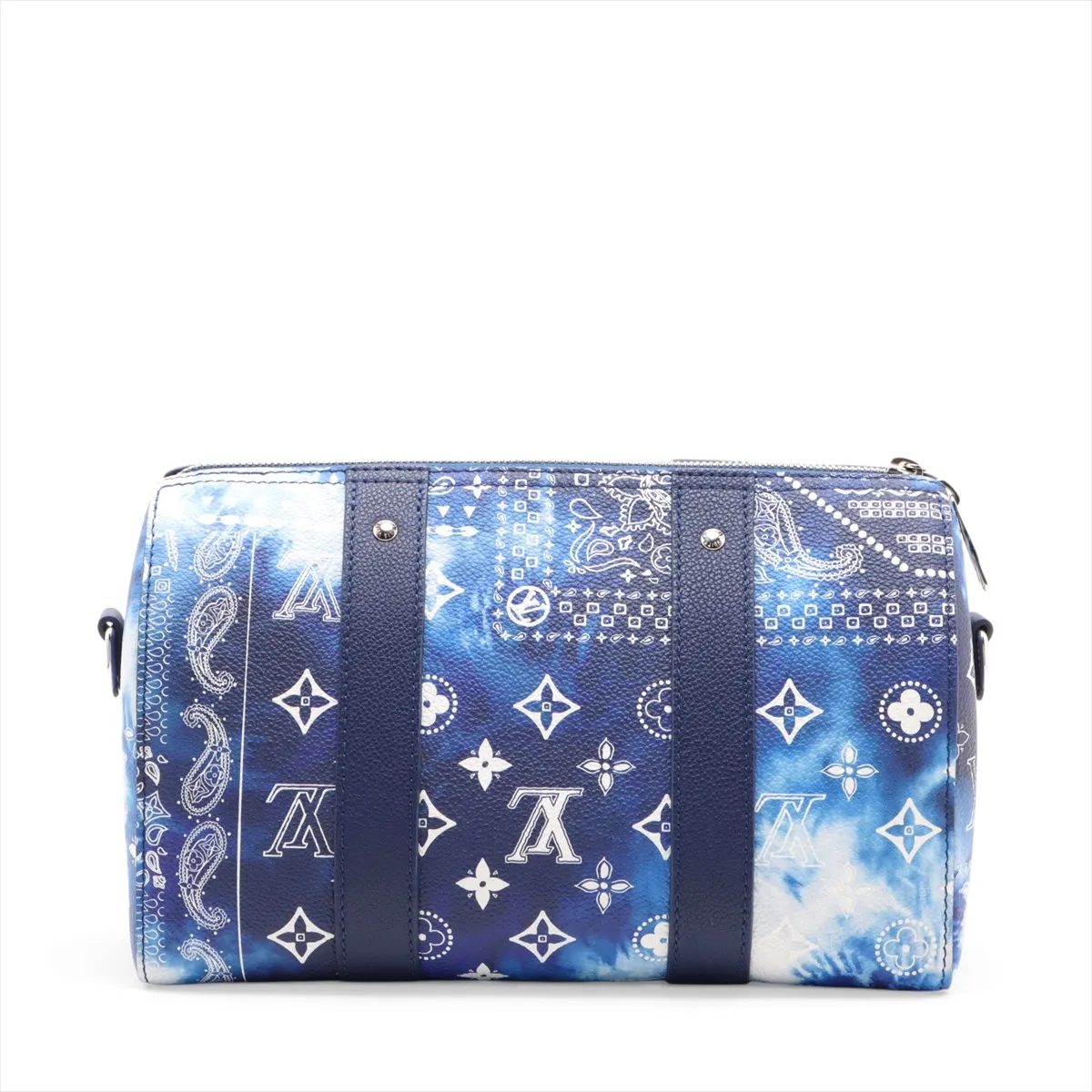 Monogram Bandana City Keepall M20555 Blue x White (RFID detected) — view 2