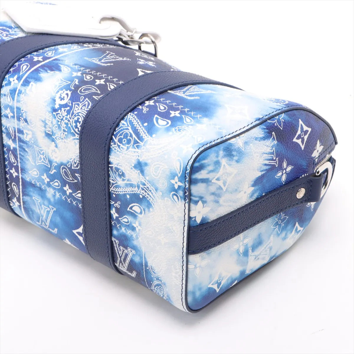 Monogram Bandana City Keepall M20555 Blue x White (RFID detected) — view 3