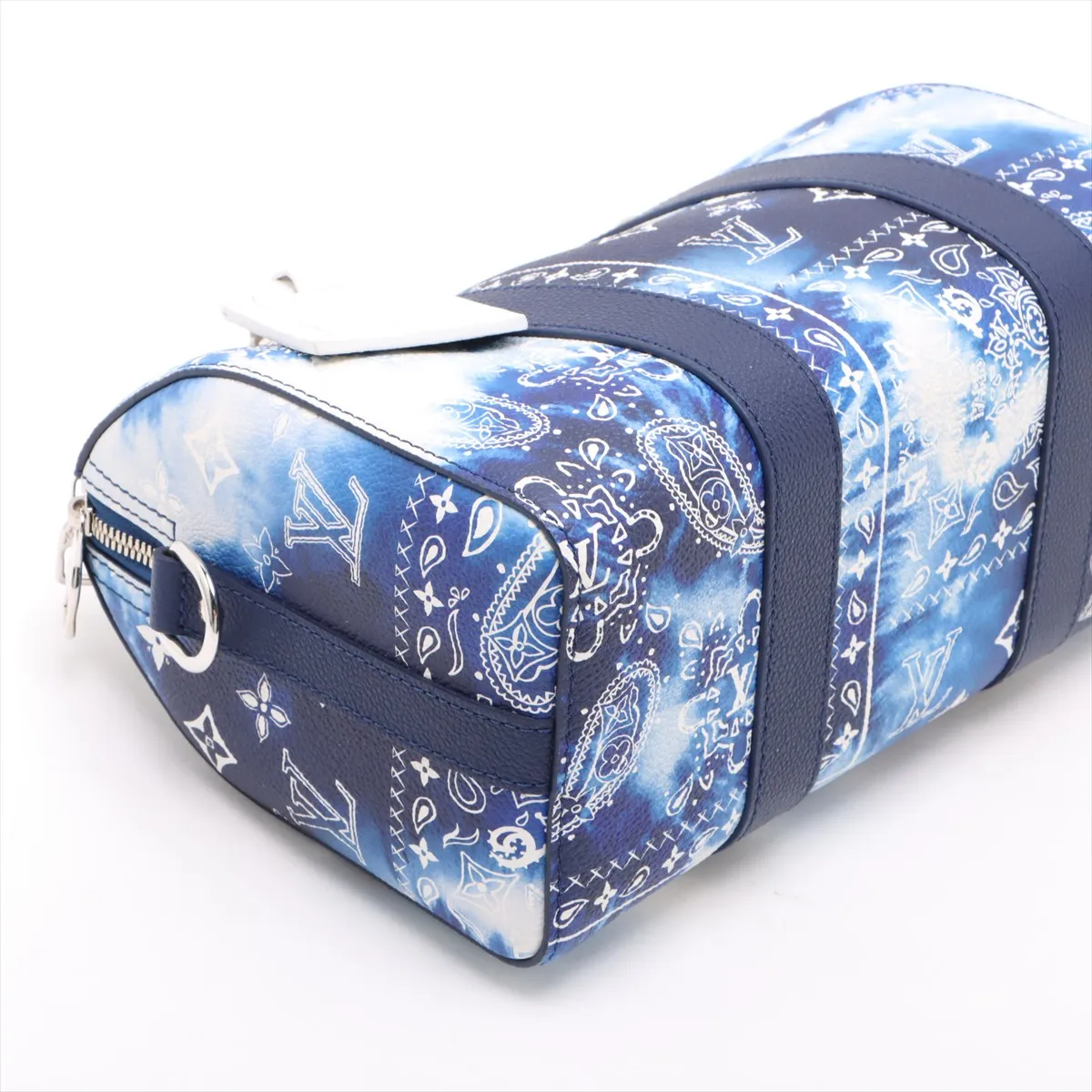 Monogram Bandana City Keepall M20555 Blue x White (RFID detected) — view 4