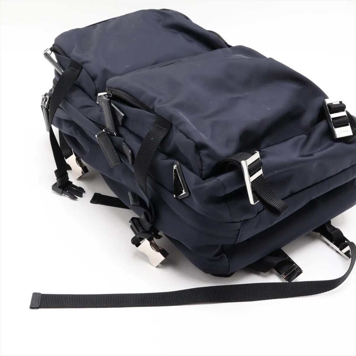Tessuto 2VZ001 Nylon x Leather Backpack/Rucksack Navy x Black — view 4