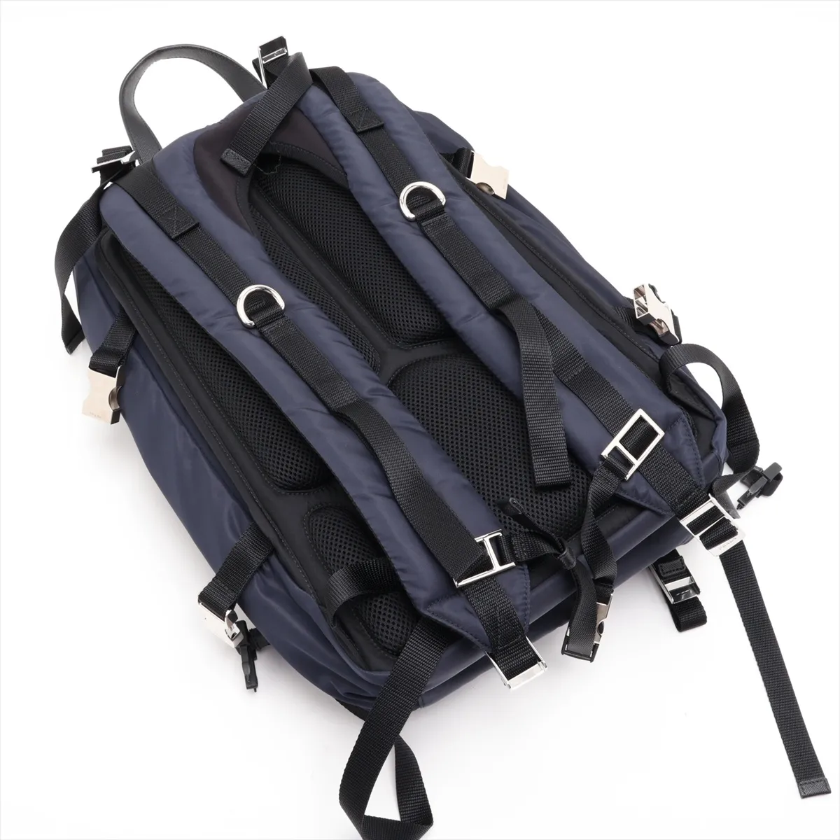Tessuto 2VZ001 Nylon x Leather Backpack/Rucksack Navy x Black — view 5