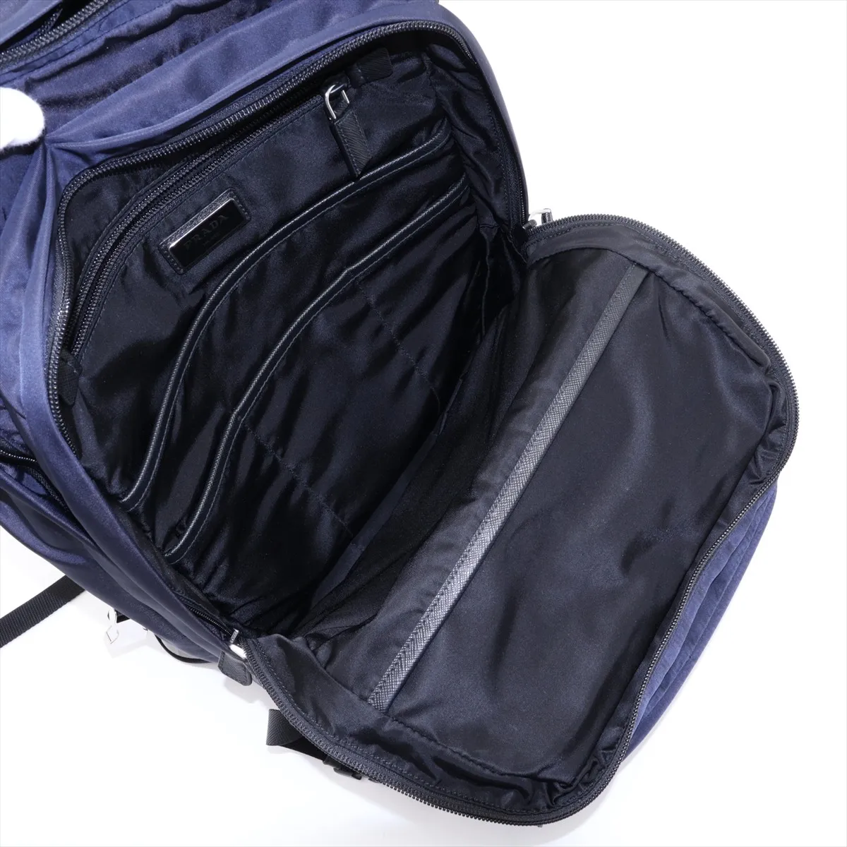 Tessuto 2VZ001 Nylon x Leather Backpack/Rucksack Navy x Black — view 8