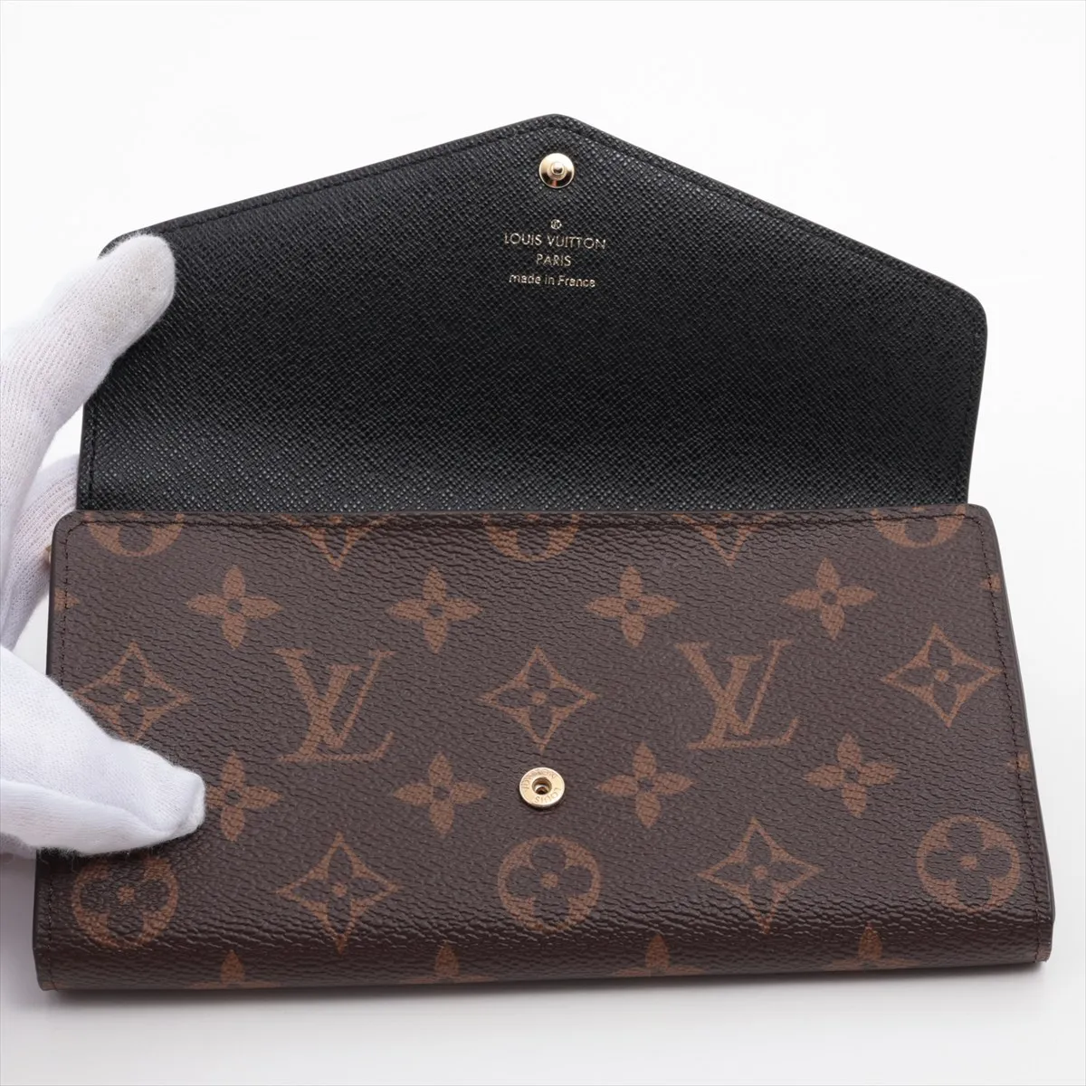 Giant Monogram Reverse Portefeuille Sarah M80726 Marron Long Wallet (RFID detected) — view 3