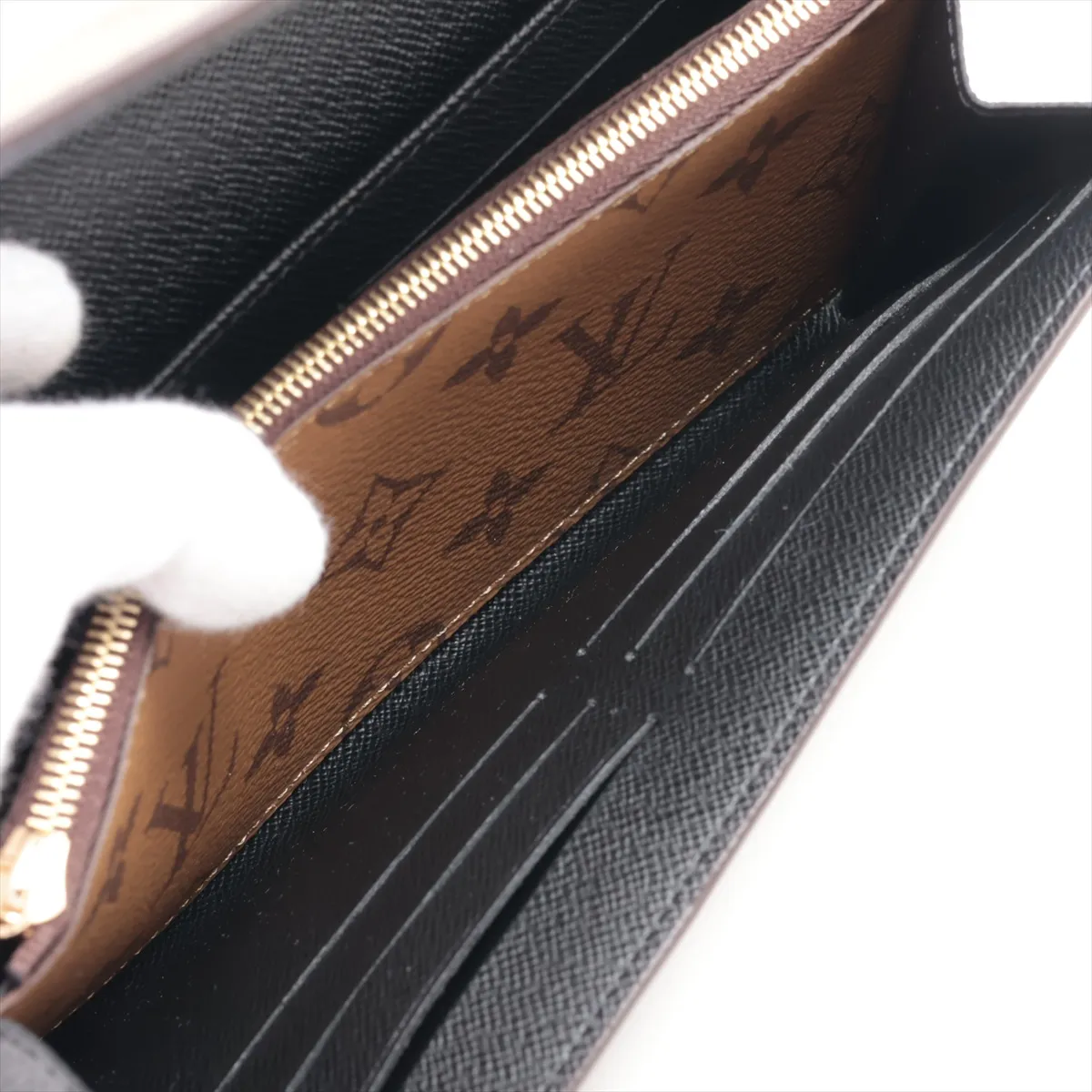 Giant Monogram Reverse Portefeuille Sarah M80726 Marron Long Wallet (RFID detected) — view 7