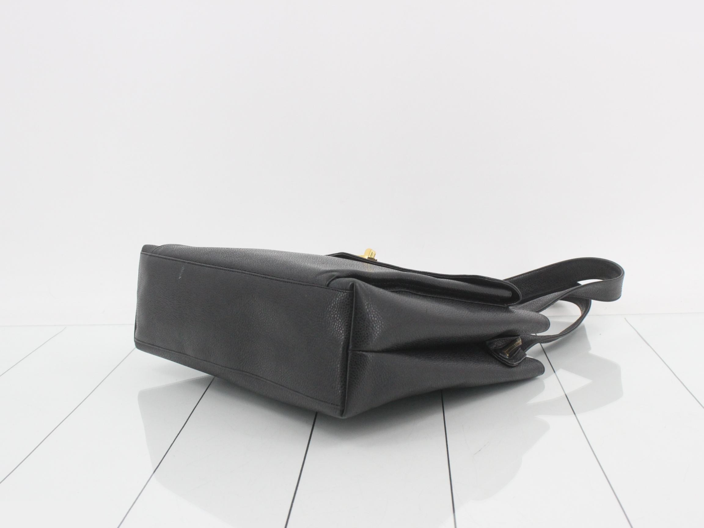 Caviar leather turn-lock shoulder bag, with seal, item number 3. — view 6