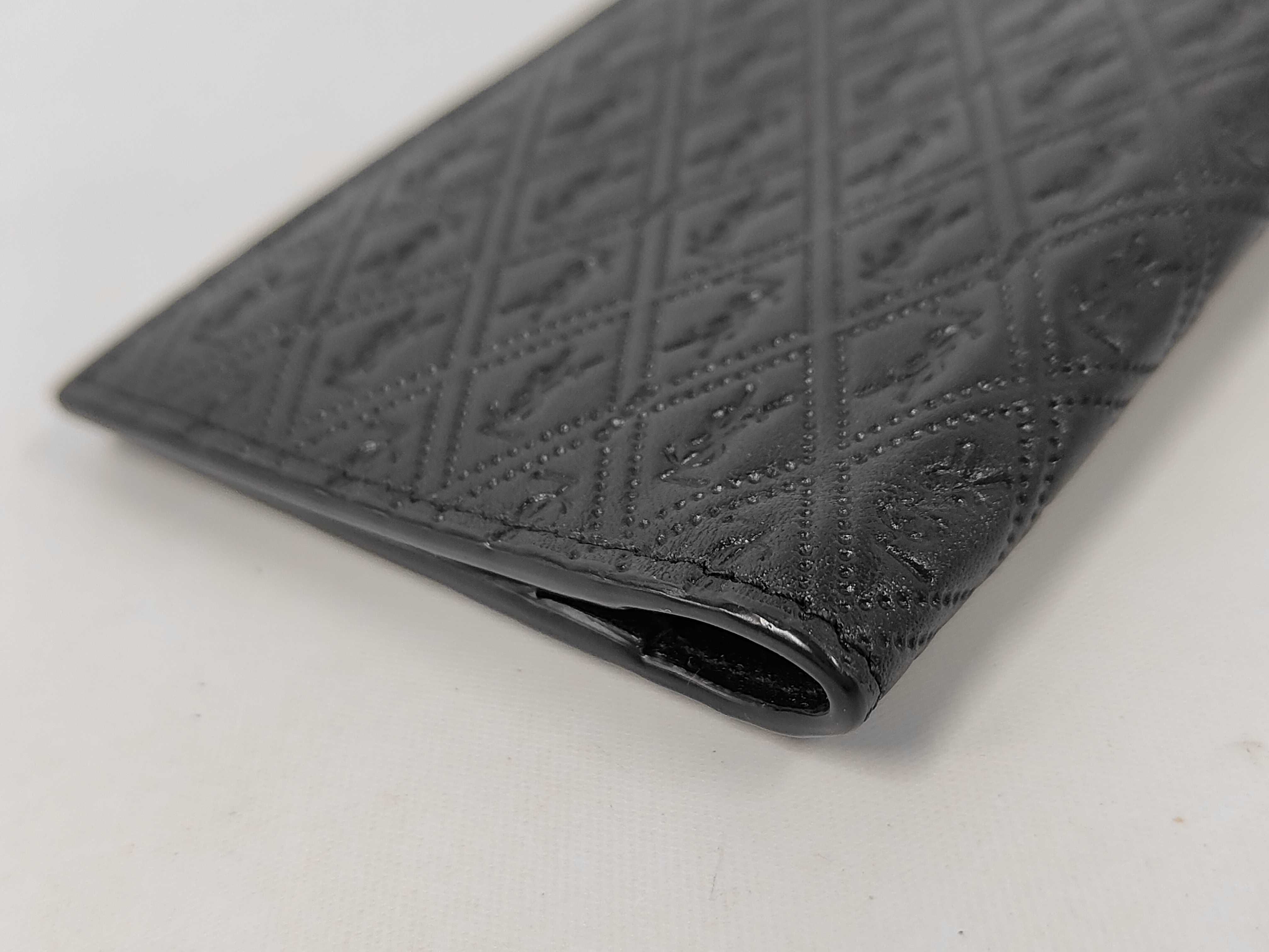 Paris YSL Logo Leather Card Case, Black. (Card case, pass case, business card holder) — view 3