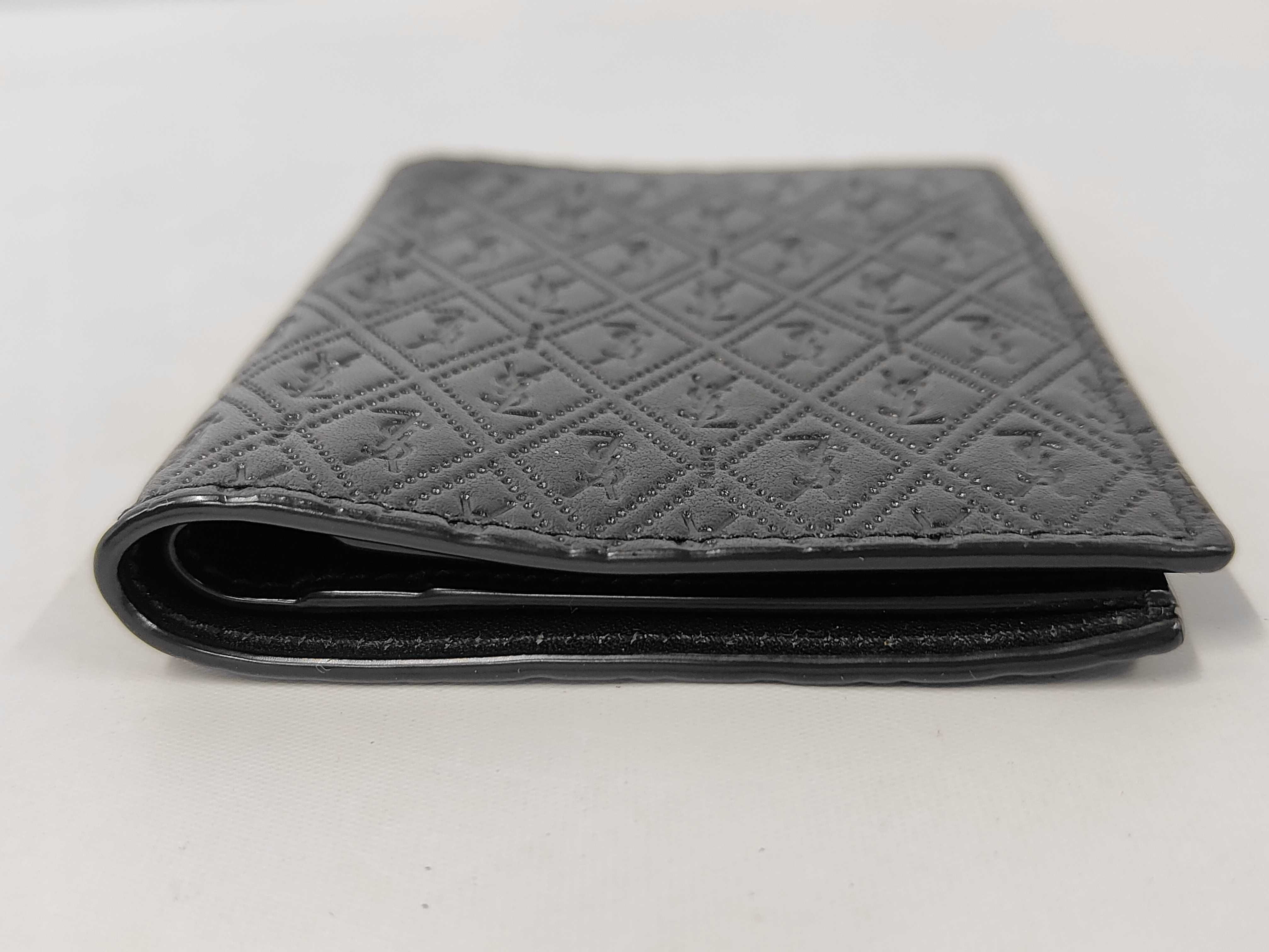 Paris YSL Logo Leather Card Case, Black. (Card case, pass case, business card holder) — view 5
