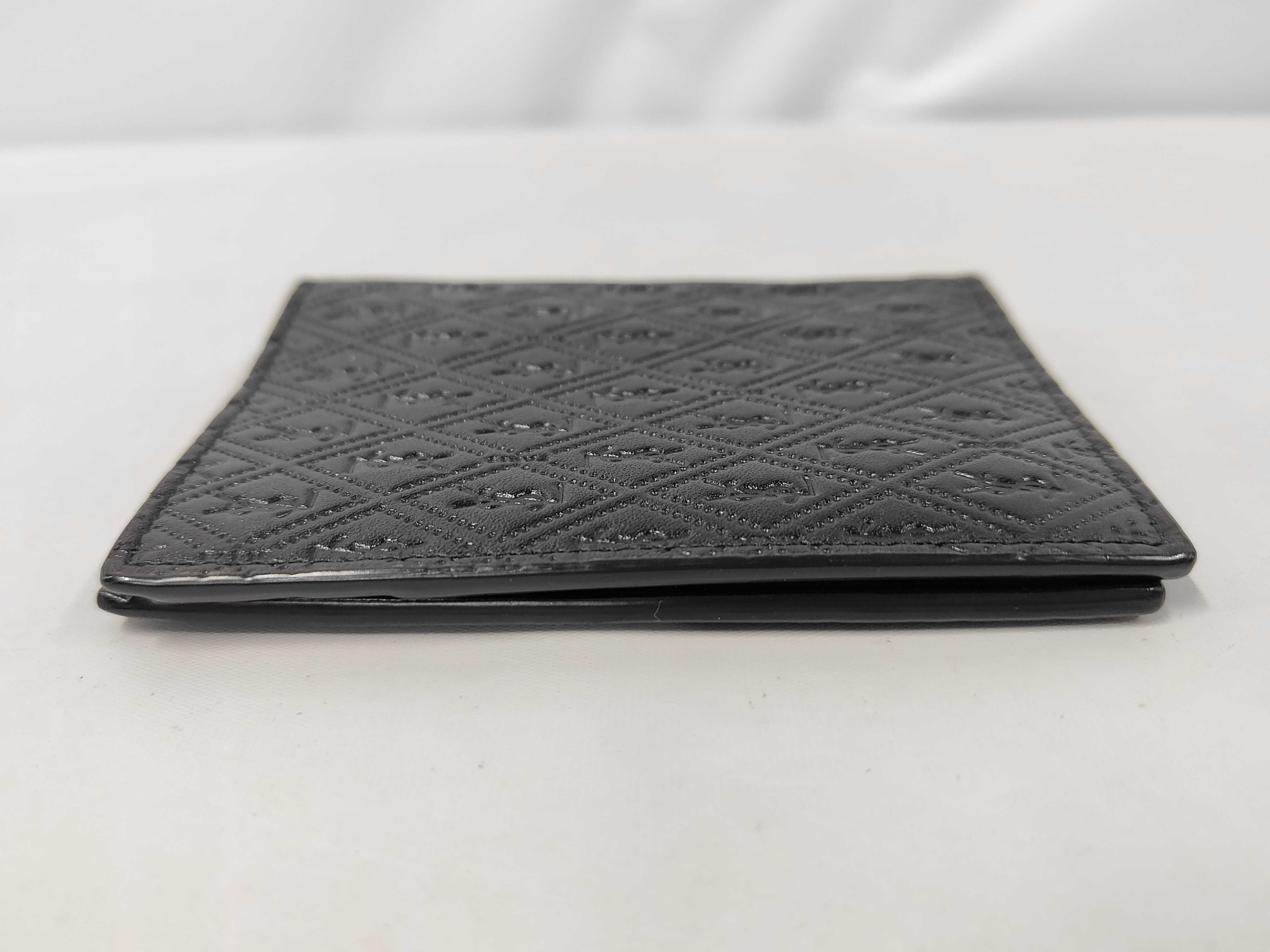 Paris YSL Logo Leather Card Case, Black. (Card case, pass case, business card holder) — view 6