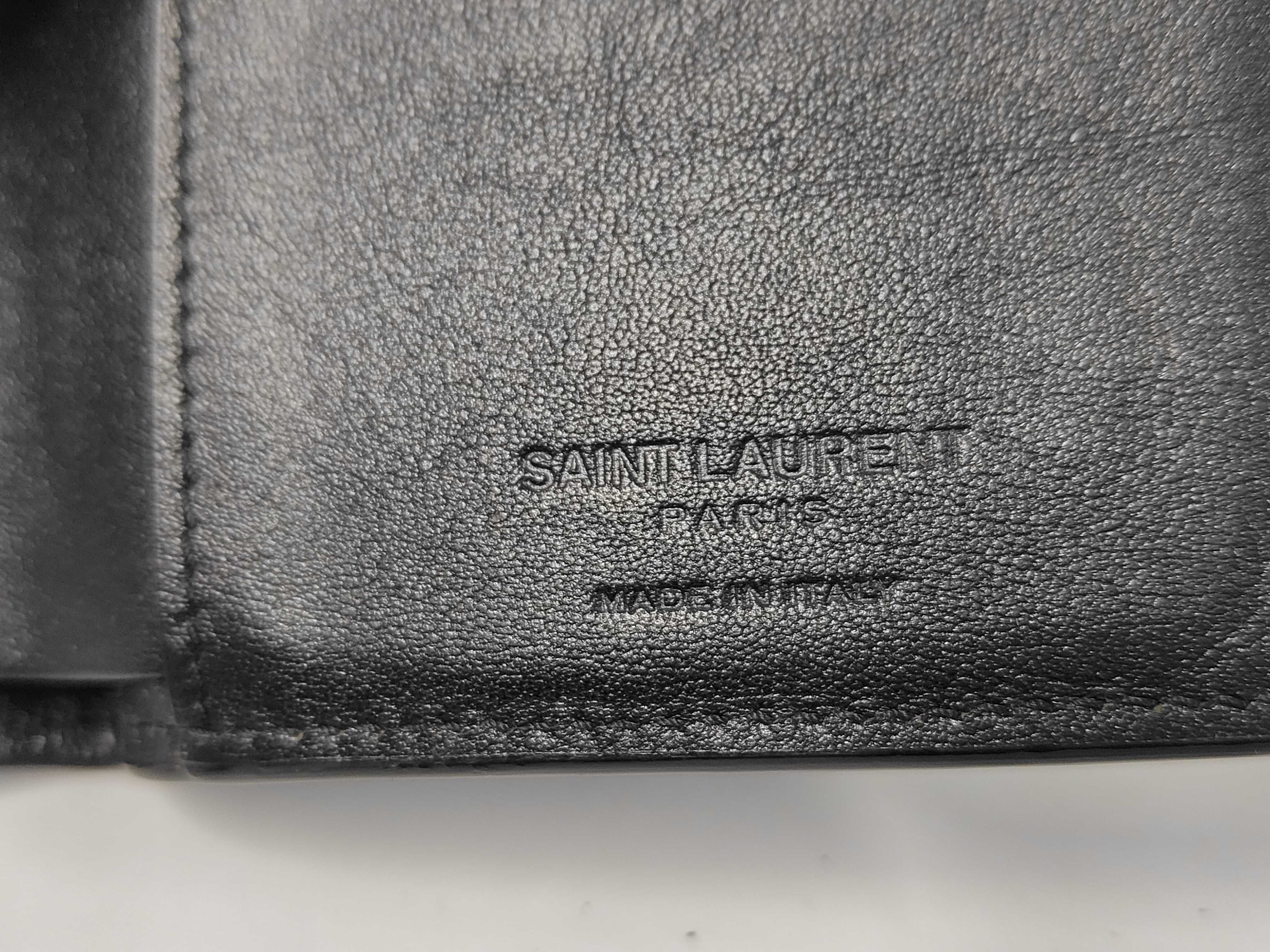 Paris YSL Logo Leather Card Case, Black. (Card case, pass case, business card holder) — view 8