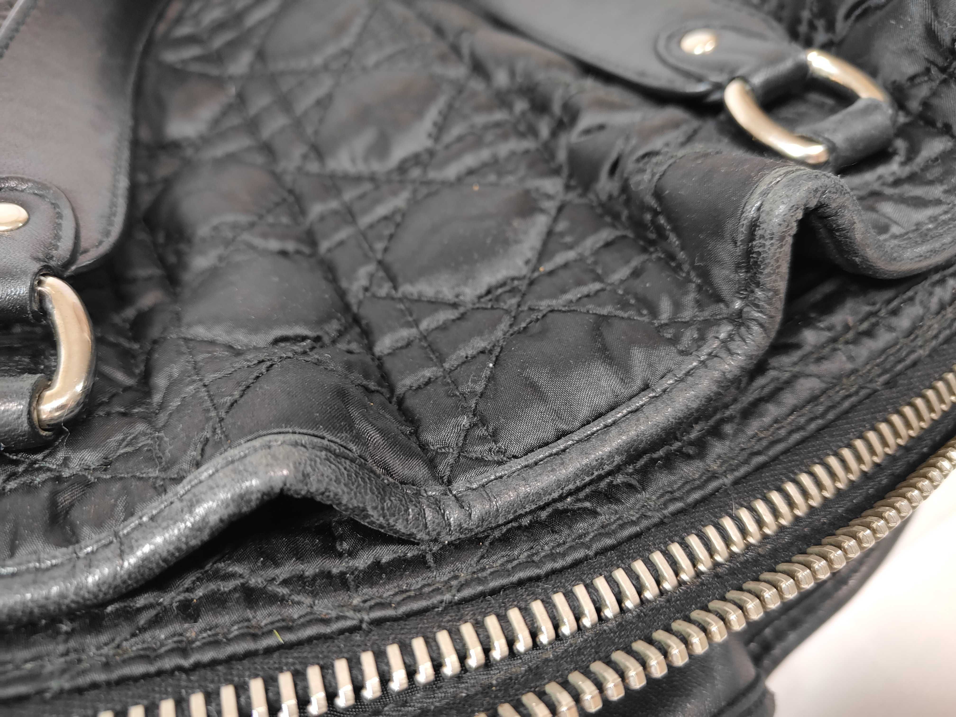 Cannage Turnlock Nylon Leather Handbag — view 13
