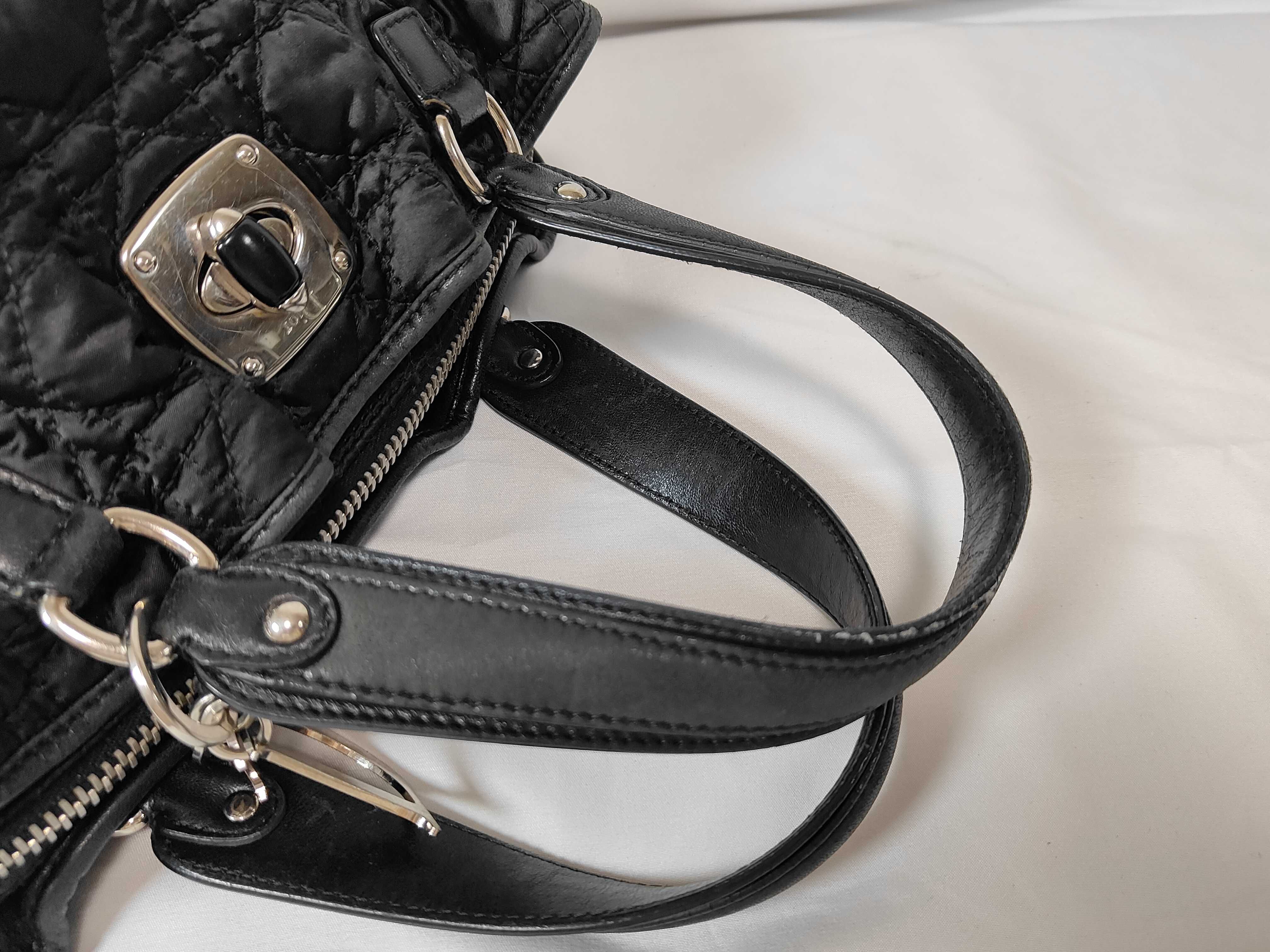 Cannage Turnlock Nylon Leather Handbag — view 3