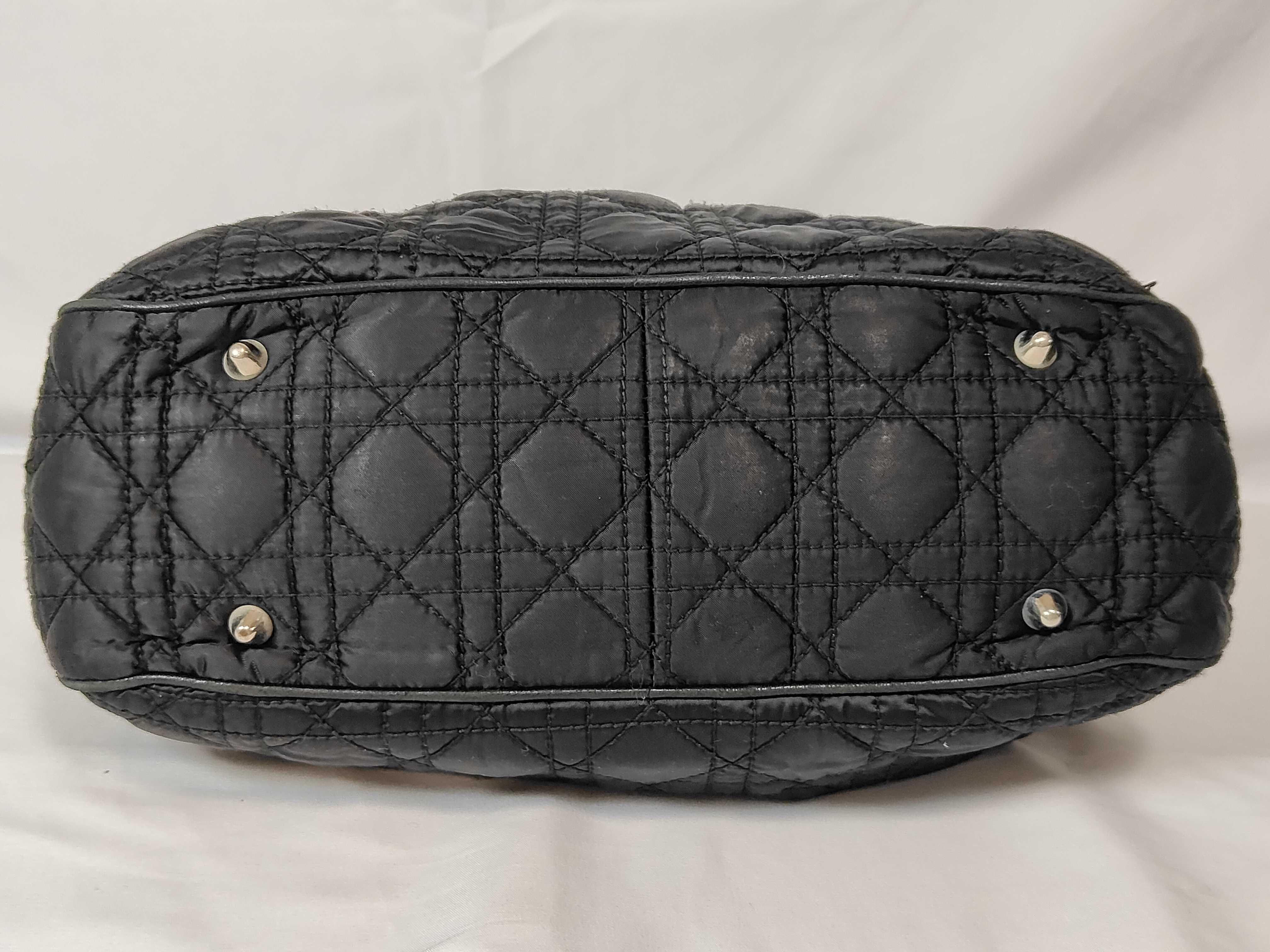 Cannage Turnlock Nylon Leather Handbag — view 7