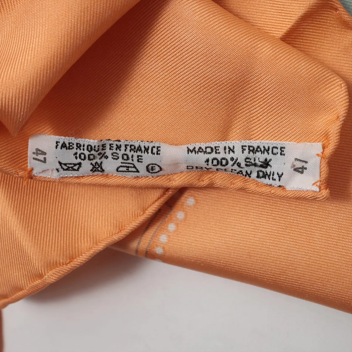 Carre 90 TSUBAS scarf, silk, orange. Has — view 7